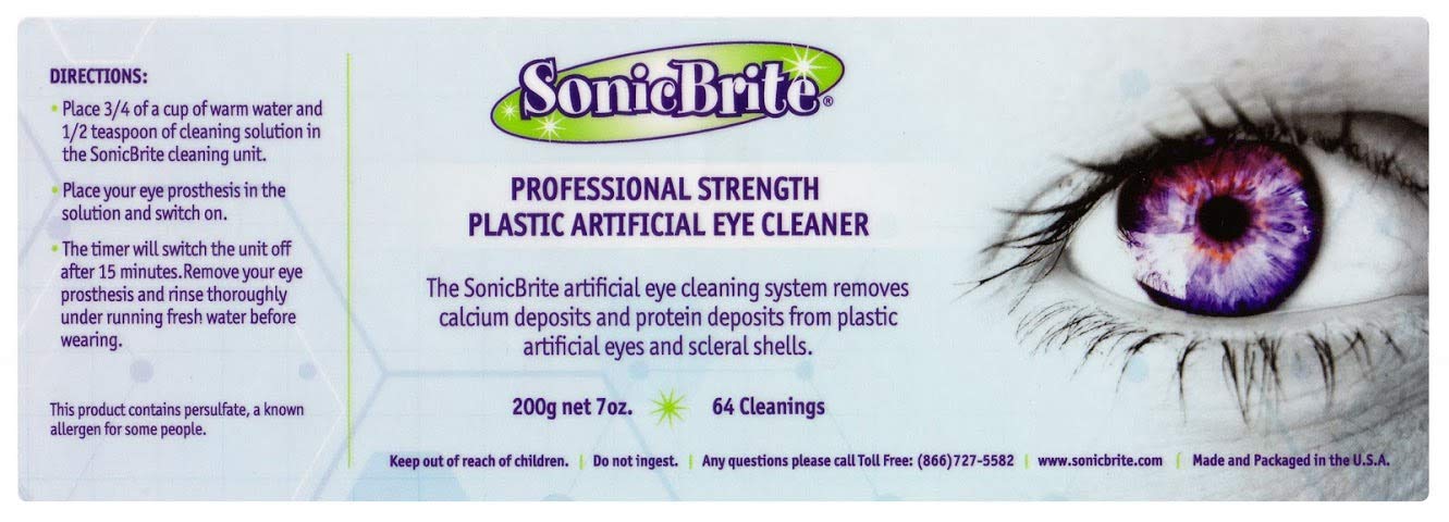 Professional Strength Plastic Artificial Eye Cleaner for Prosthetic Eyes – Gentle Cleaning Solution for Daily Care & Maintenance of Ocular Prosthetics
