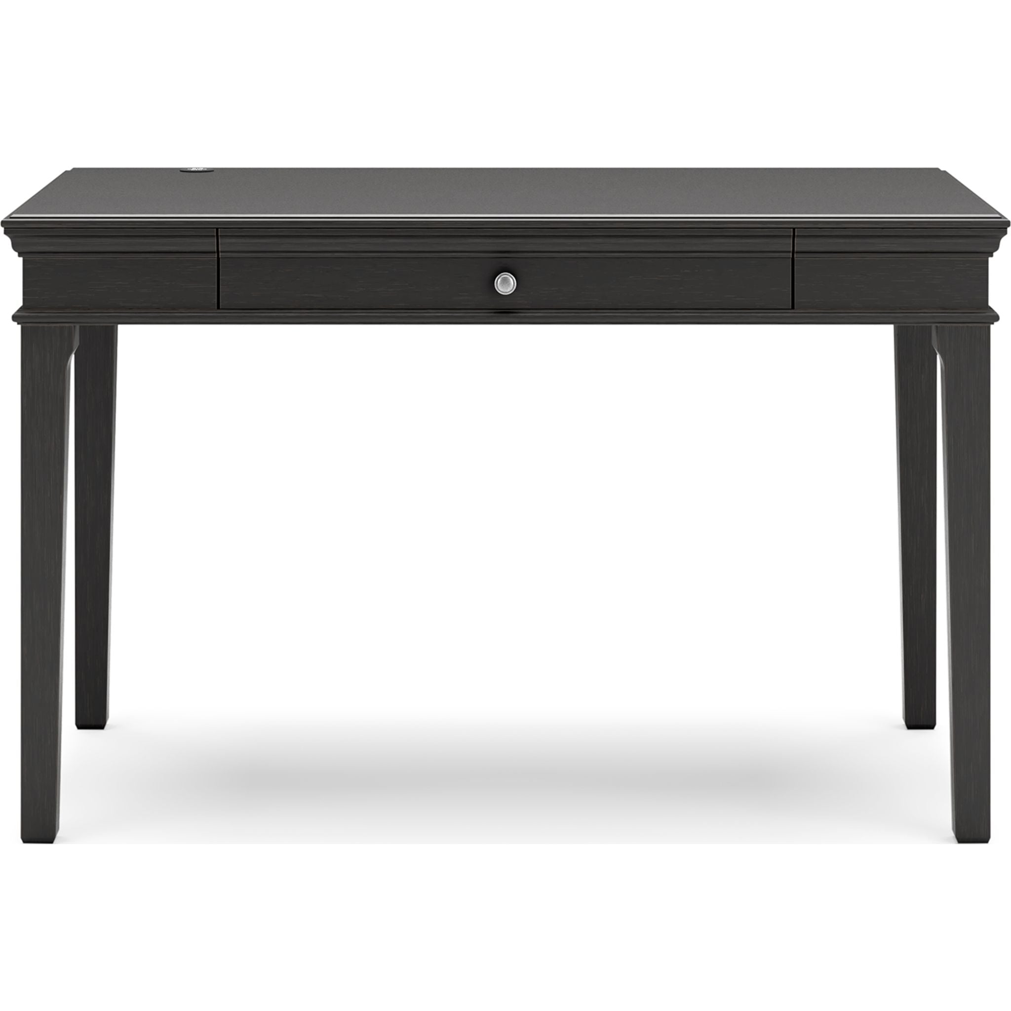 Beckincreek Black Office Desk - Modern Writing Desk for Home & Office Workspace, Study, and Computer Use