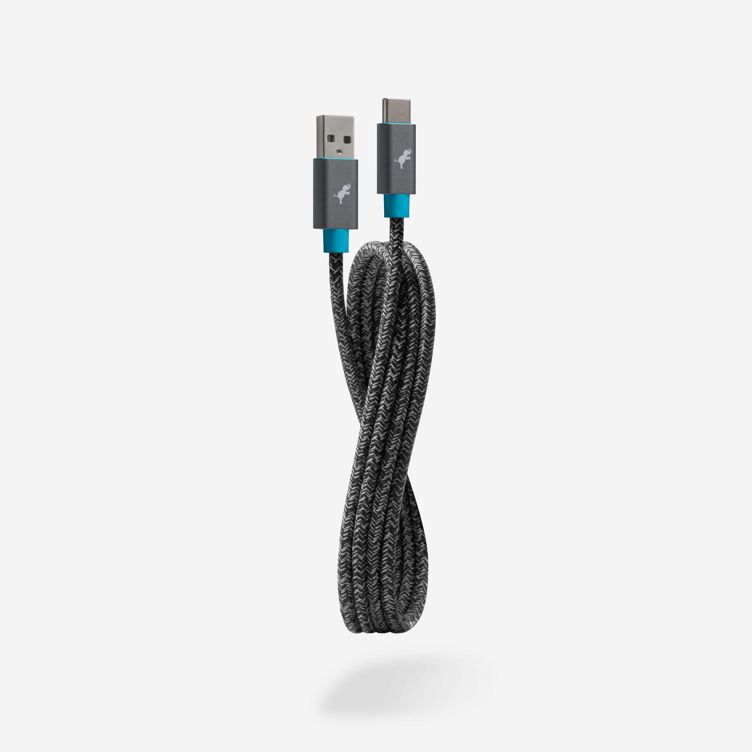 Fast Charging PowerKnit USB A to USB C Cable - 3ft Durable Braided Nylon Charger Cord for iPhone 15/14/13, Samsung Galaxy, iPad, MacBook & More - Perfect for Home, Office & Travel Charging
