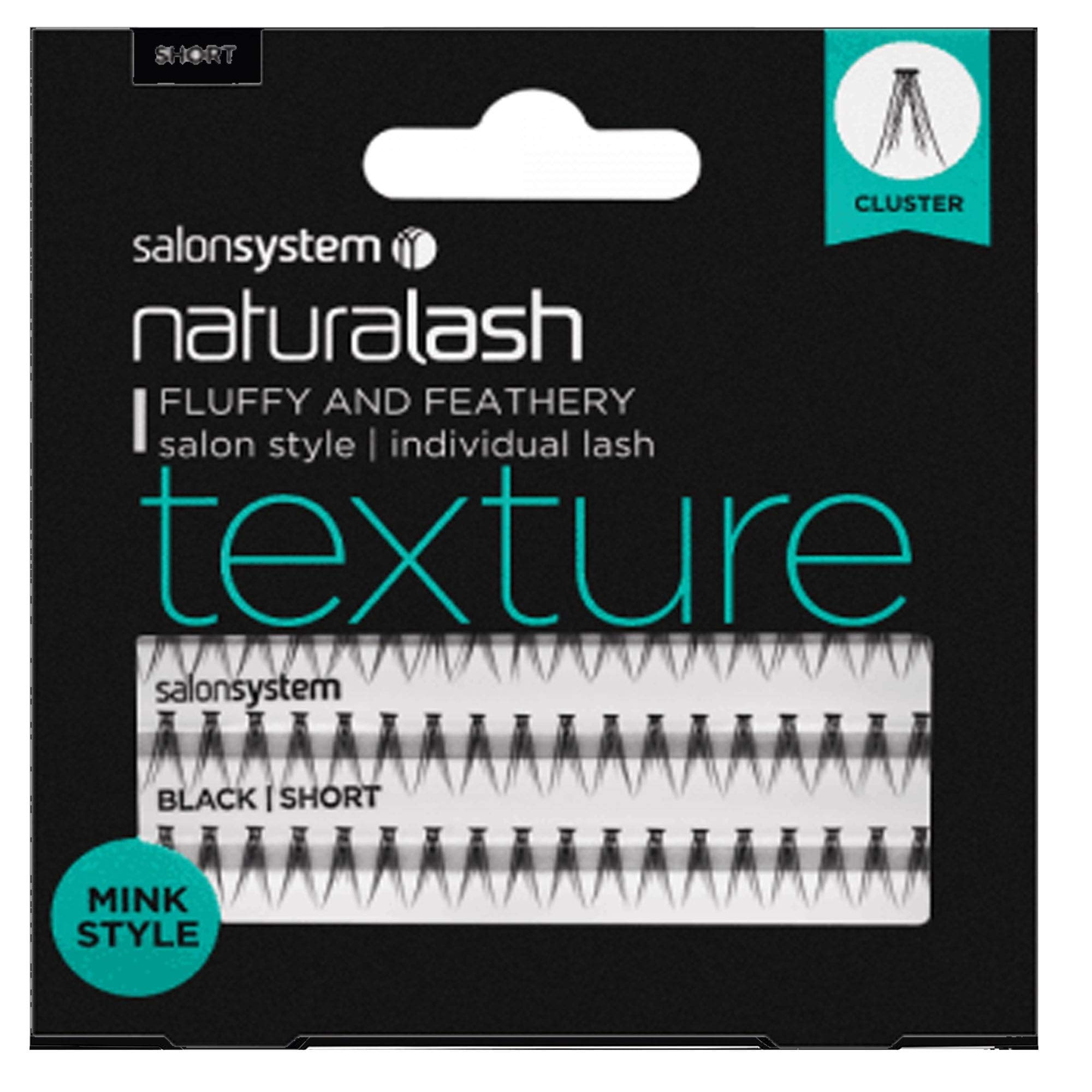 Salon System Naturalash FLUFFY & Feathery Individual Eyelash Extensions - Mink Style Short Lashes for Natural Volume | Perfect for Bridal, Party & Everyday Wear