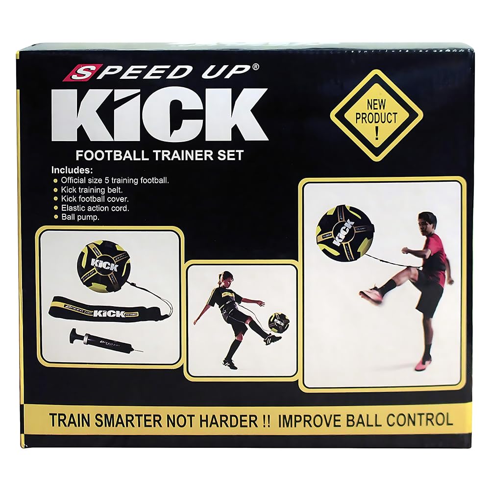 Adjustable Waist Belt Soccer Football Kick Trainer - Solo Practice Aid for Size 3, 4 & 5 Balls - Perfect for Backyard Drills, Team Training & Individual Skill Development