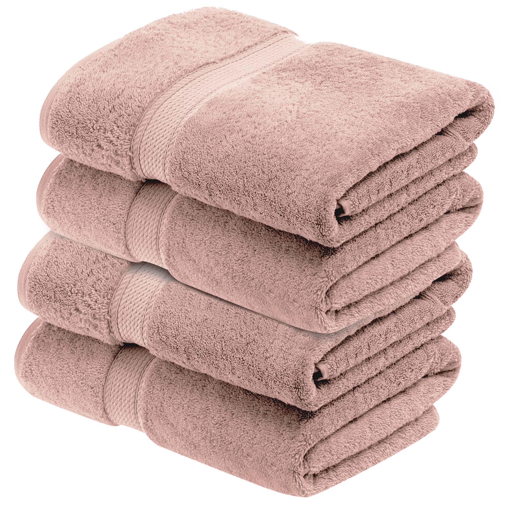Premium 4-Piece Egyptian Cotton Bath Towel Set - Ultra Soft, Heavyweight & Plush Pile for Spa-Like Luxury at Home | Perfect for Bath, Beach & Guest Use