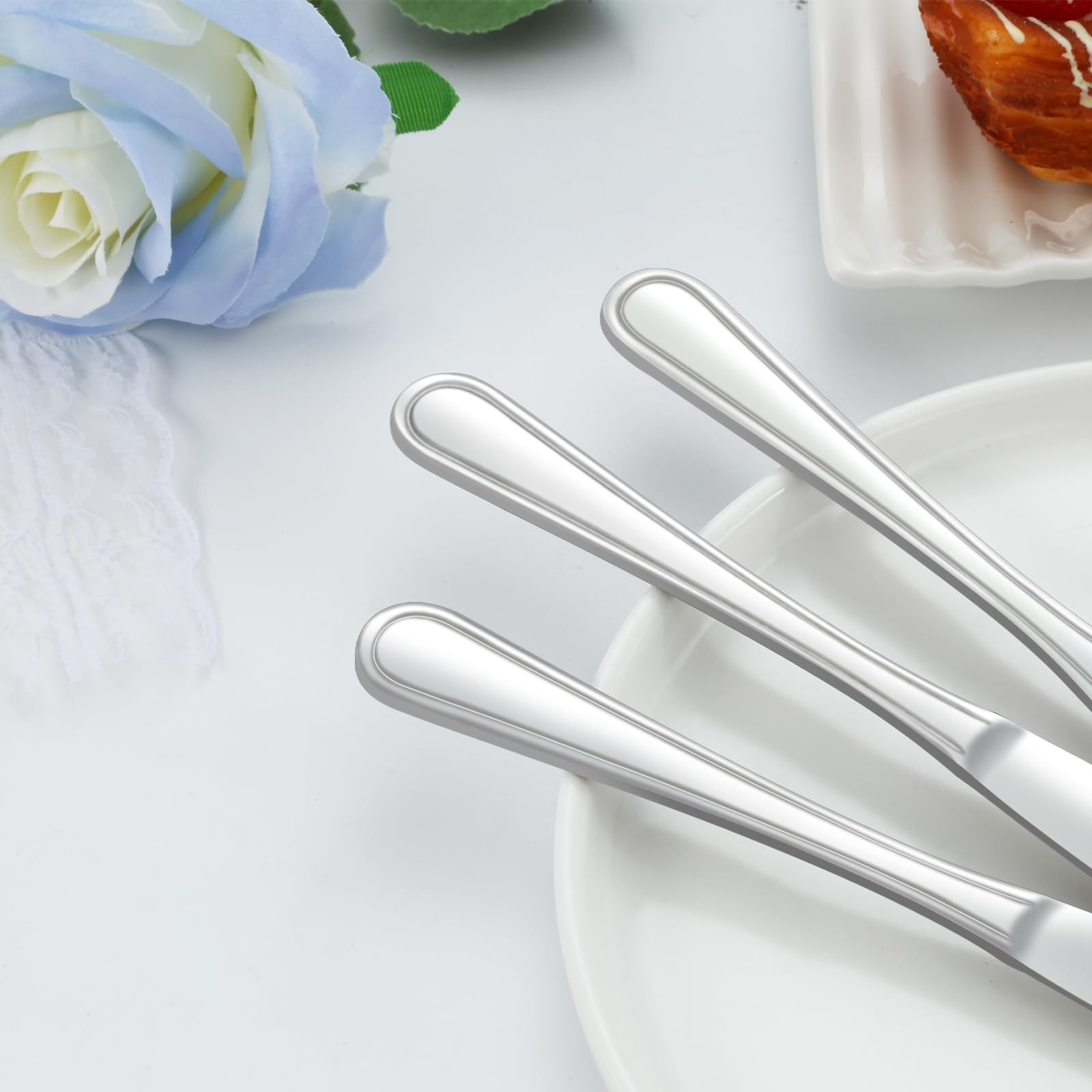 9-Inch Dinner Knives Set of 36 Pieces with Butter Knives - Ultra Sharp Stainless Steel Cutlery - Dishwasher Safe Silverware - Perfect for Formal Dining, Restaurant Use & Dinner Parties