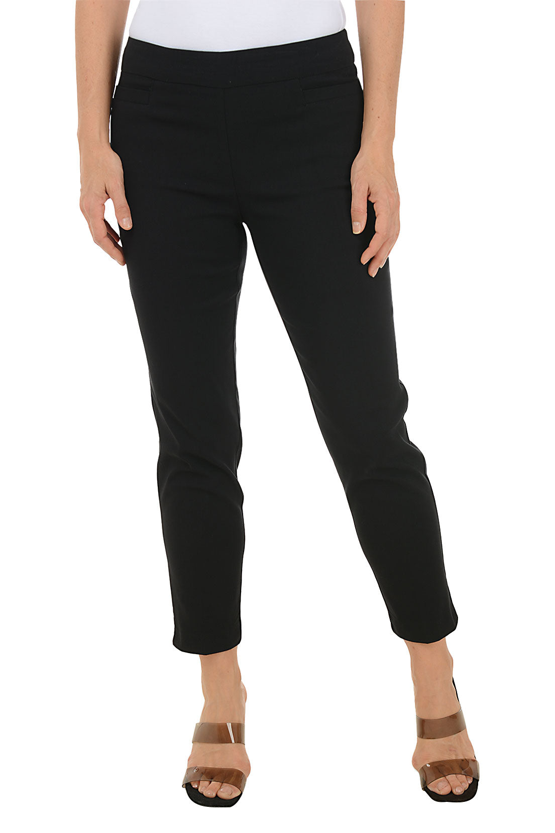 Ultimate Fit Pull On Ankle Pants for Women - Stretchy Comfortable Work Pants for Office, Travel & Casual Wear