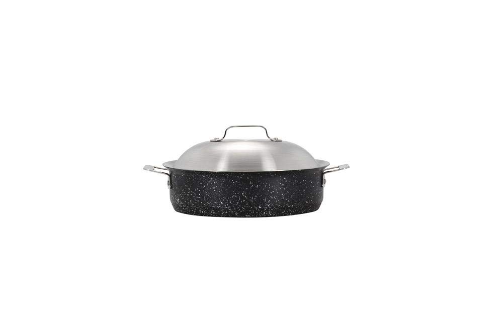 Bon Chef 60001GALAXY Cucina 4 Quart Nonstick Saute Pan with Lid - Premium Induction Compatible Cookware for Searing, Frying & Sauteing - Perfect for Home Chefs & Professional Kitchens
