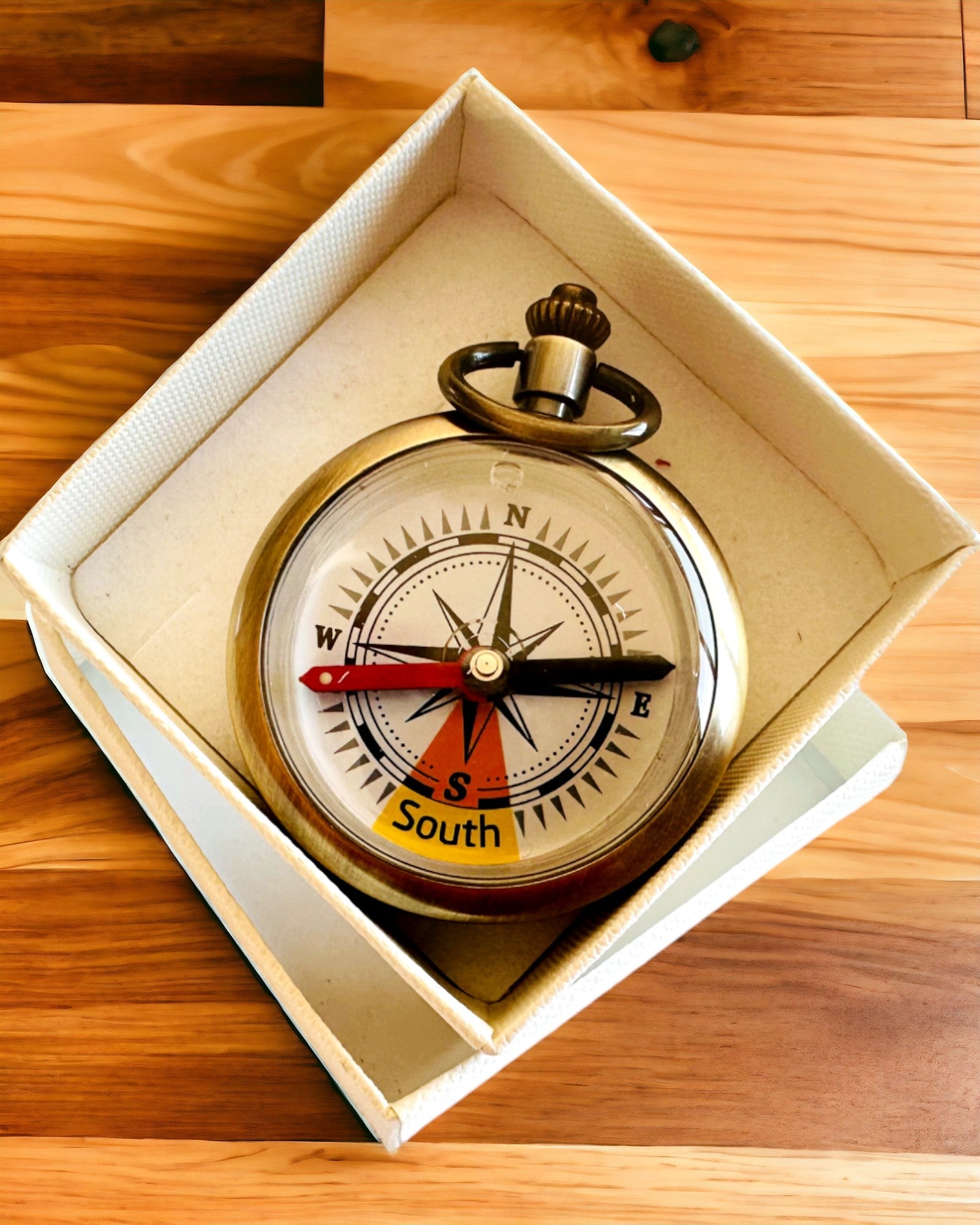 Engraved Pocket Compass - Premium Brass Travel Compass for Hiking, Camping & Outdoor Adventures | Orient Express Style | Personalized Gift Option
