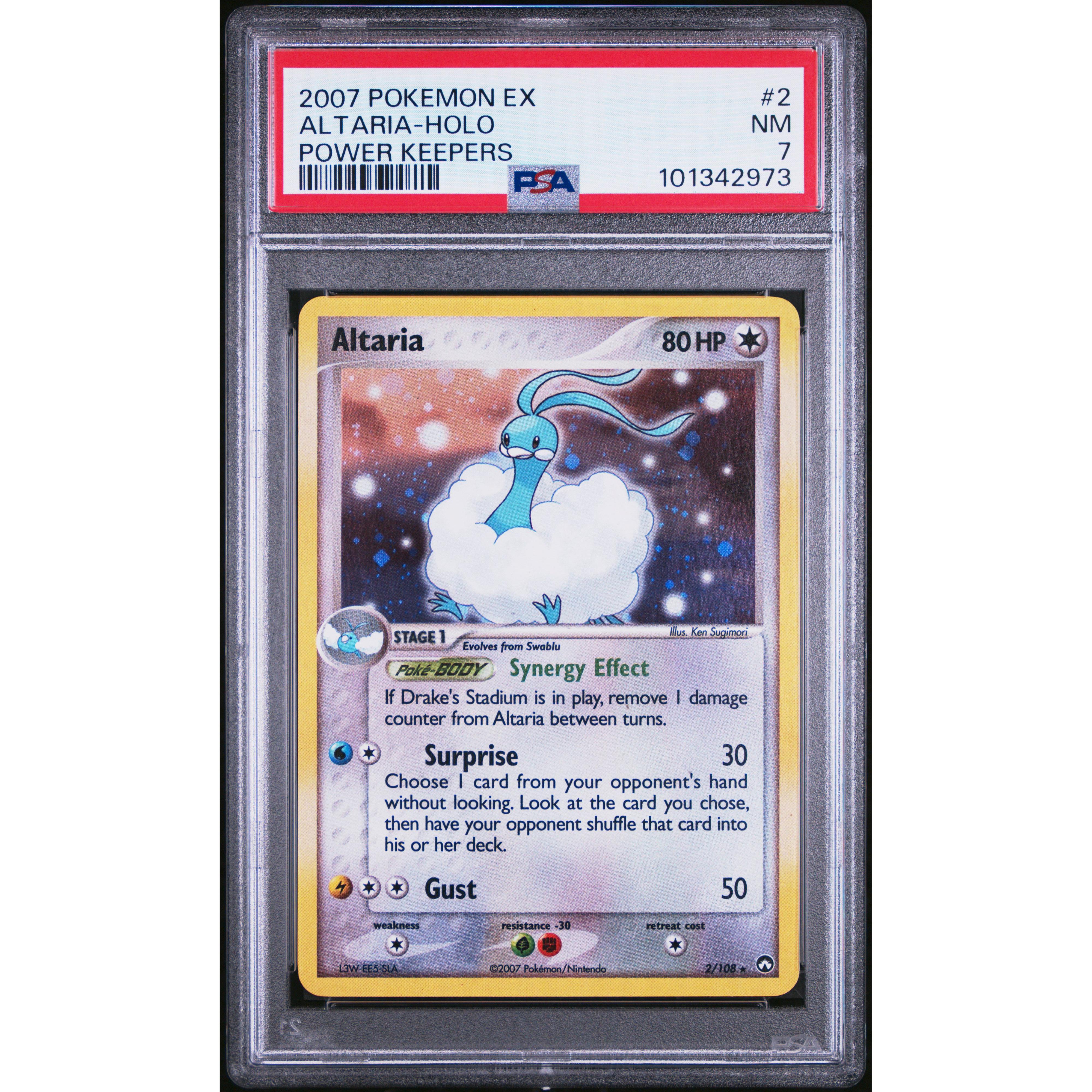 2007 Pokemon EX Power Keepers Altaria 2/108 PSA 7 Graded Card - Collectible Trading Card for Pokemon Fans & Card Game Players - Perfect for Display, Gaming & Investment