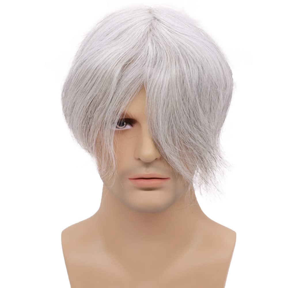 Premium European Human Hair Toupee for Men - Soft Full Swiss Lace Hair Replacement System - 10