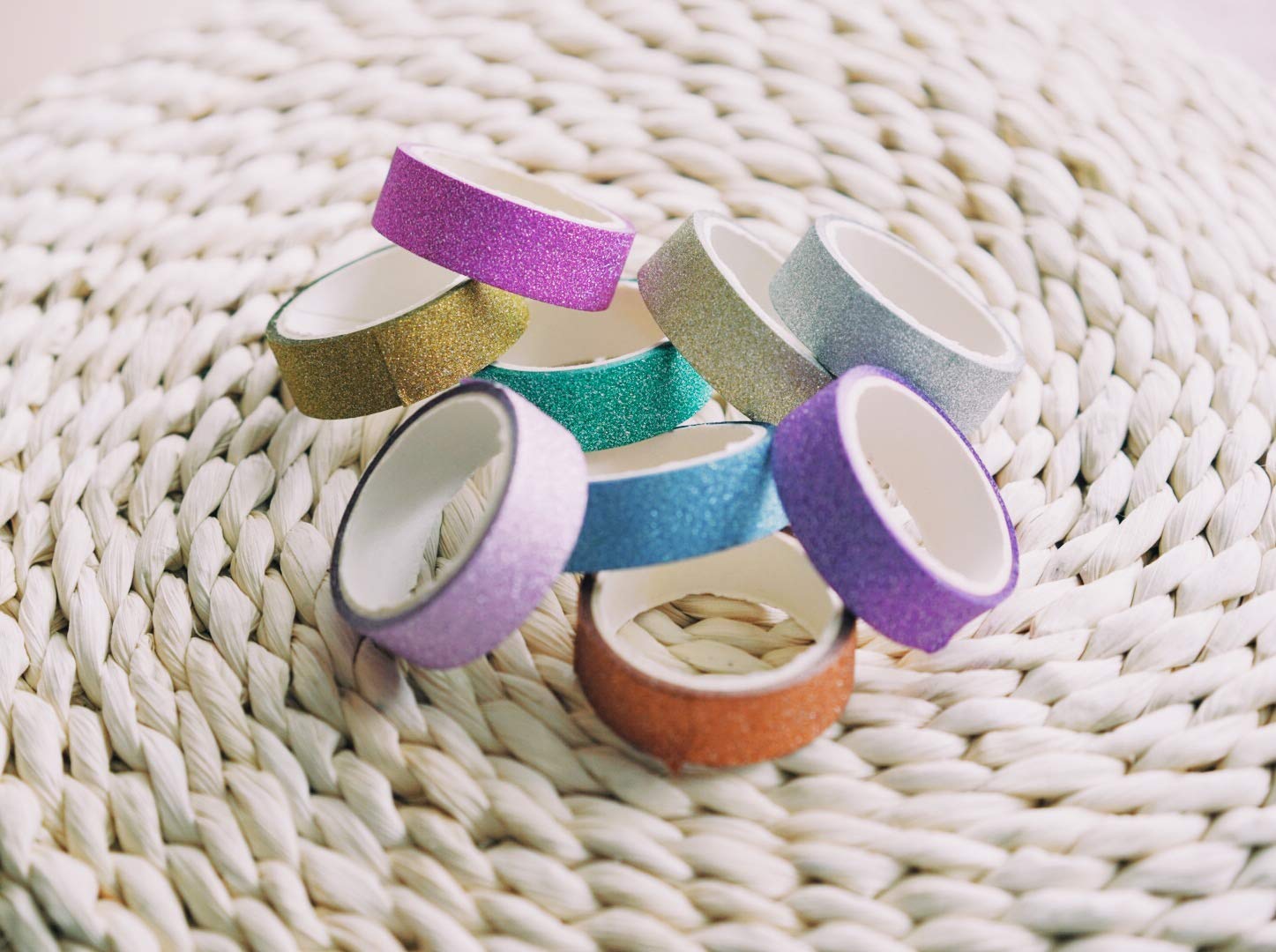 Phantomon Washi Tape Set - 30 Rolls Wide Decorative Craft Tapes for Scrapbooking, DIY Art Projects, Journaling & Home Decor | Glitter Masking Tape for Kids & Adults | Perfect for Gift Wrapping, Bullet Journals & Party Decorations