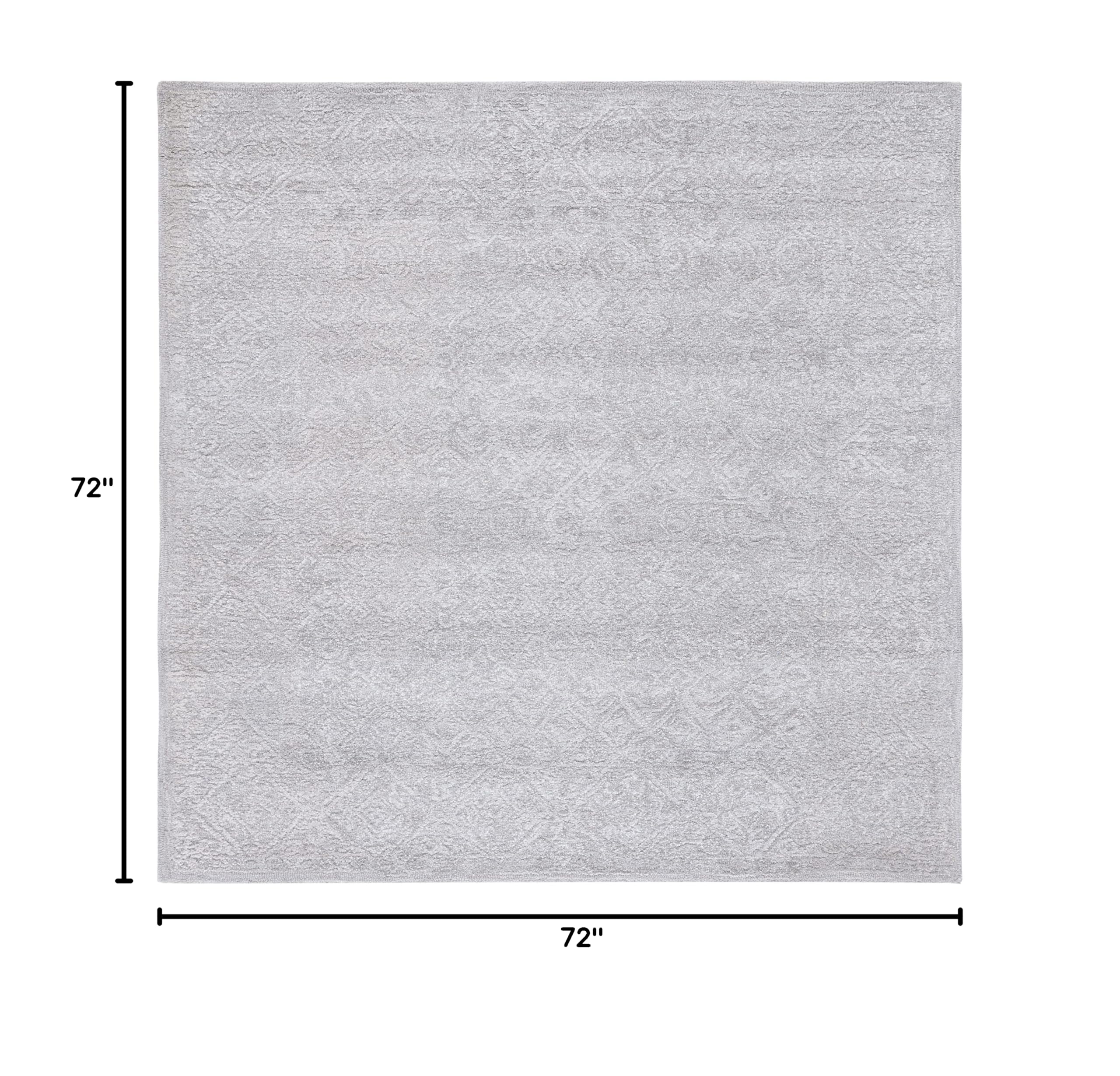 MARTHA STEWART x SAFAVIEH MSR3275F 6'x6' Square Grey Handmade Wool Area Rug for Living Room, Dining Room & Bedroom - Soft & Durable Floor Covering for Home Decor