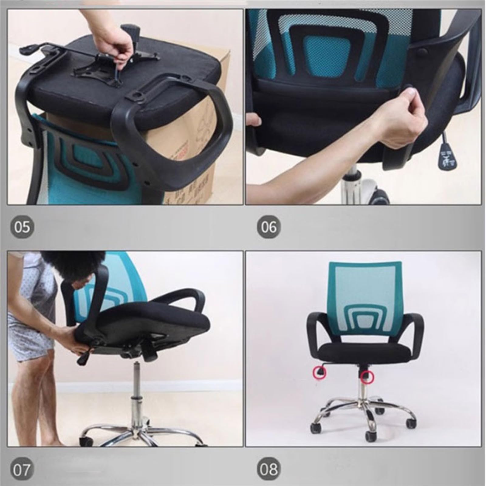 Ergonomic Office Chair - Adjustable Computer Desk Chair with Lumbar Support, Swivel & Rolling Wheels for Home, Study, Conference - Comfortable Mesh Back & Seat (Green & Black) - Perfect for Long Hours of Work, Gaming, or Online Classes
