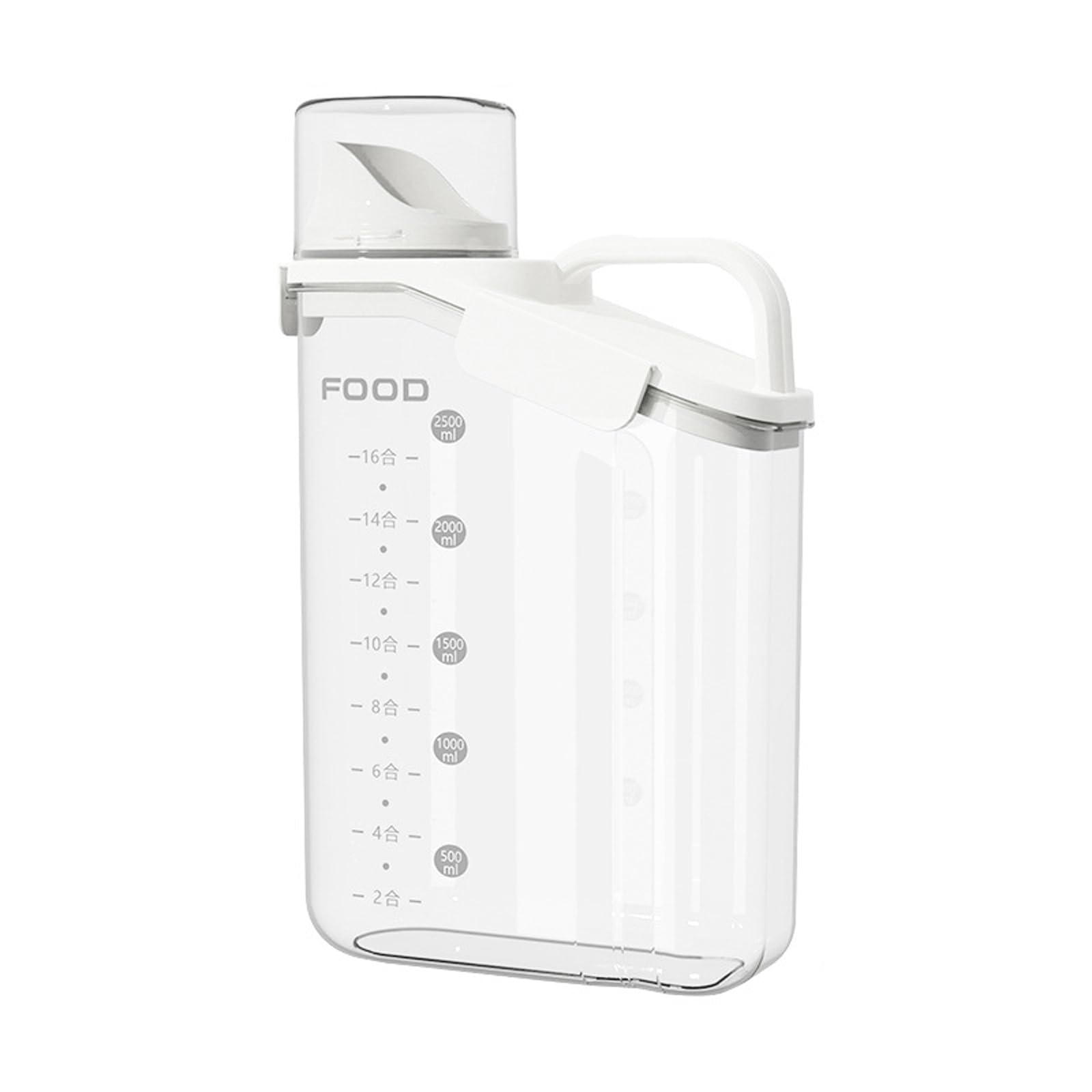 Airtight Rice Storage Container with Measuring Cup - 3 to 5 lbs BPA-Free Clear Plastic Food Storage for Cereal, Dry Food & Pet Food | Perfect for Kitchen Pantry Organization & Pet Food Dispenser