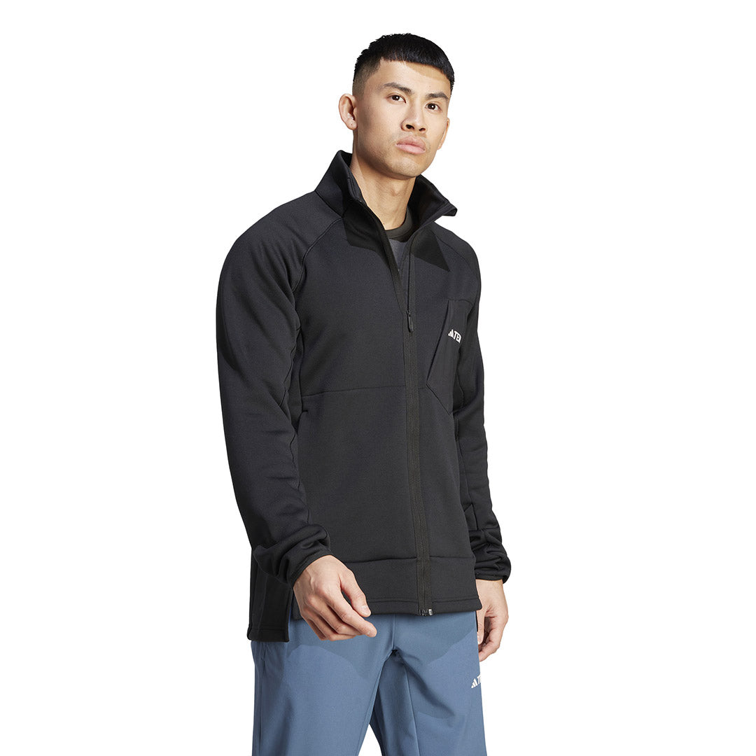 Adidas Men's Terrex Xperior Medium Fleece Jacket - Lightweight Hiking & Outdoor Winter Jacket for Men - Perfect for Camping, Trail Running and Cold Weather Activities (IB1839)