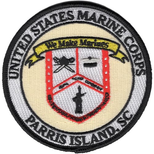 Parris Island SC Recruit Training Center Patch - USMC Marine Corps Embroidered Military Patch - Perfect for Uniforms, Jackets, Backpacks & Collectors
