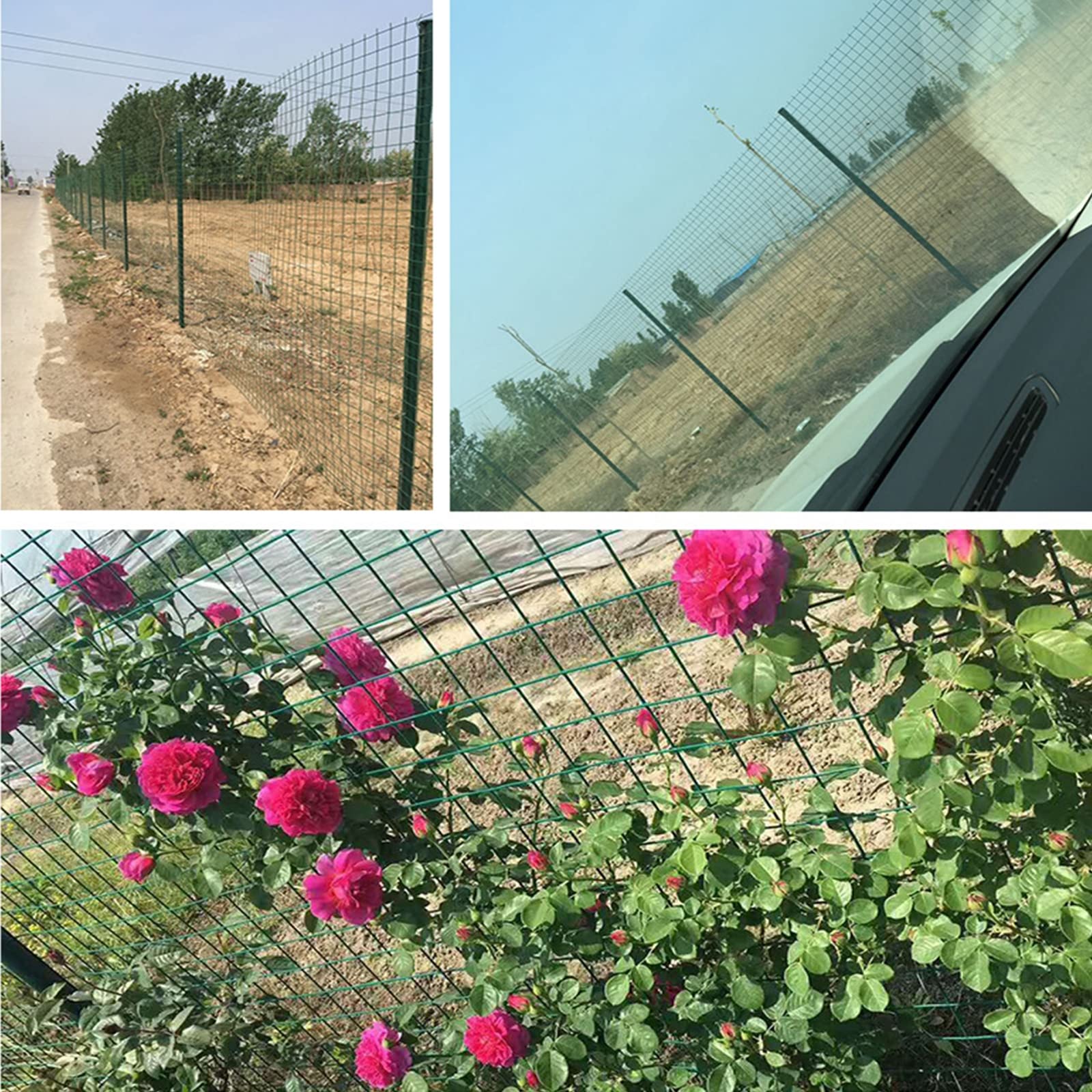LFFH Green Vinyl Coated Welded Wire Mesh - 1.5mm Wire Diameter, 3cm Hole Size - 1x30m Garden Fencing for Chicken Coop, Poultry Netting & Plant Protection - Durable Outdoor Use for Backyard, Farm & Garden Security