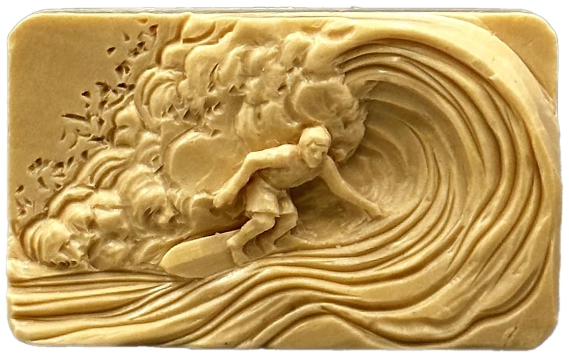 Surfer Silicone Mold for Soap, Plaster, Wax, Resin, Clay, Cake & Chocolate - DIY Crafting, Baking & Candle Making Supplies for Home Decor & Gifts