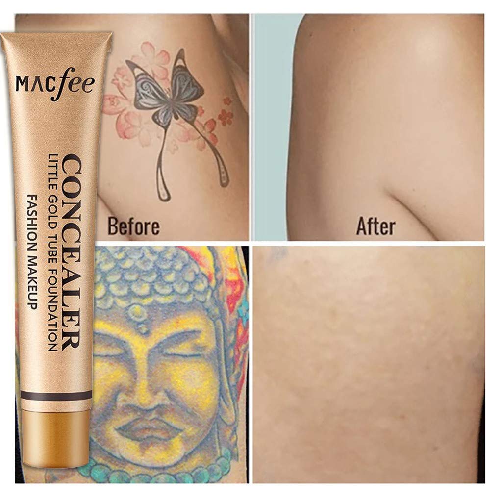Waterproof Tattoo Concealer & Scar Cover - Full Coverage Makeup for Birthmarks, Dark Spots & Imperfections | Long-Lasting, Skin-Friendly Formula for Daily Use & Special Occasions