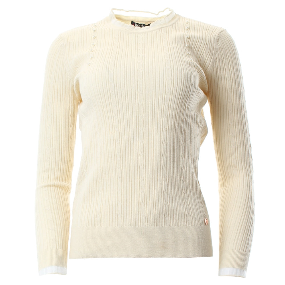Holly Jumper (Cream) - Cozy Knit Sweater for Women | Perfect for Christmas, Winter & Casual Outfits | Soft & Warm Pullover for Holiday Parties & Daily Wear