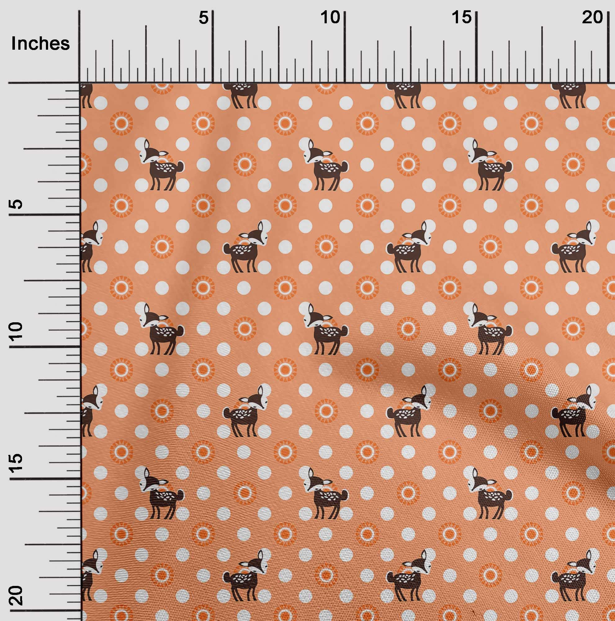 oneOone Velvet Orange Fabric for Animal Sewing - 58 Inch Wide Printed DIY Clothing Material by The Yard | Perfect for Costumes, Crafts & Home Decor Projects