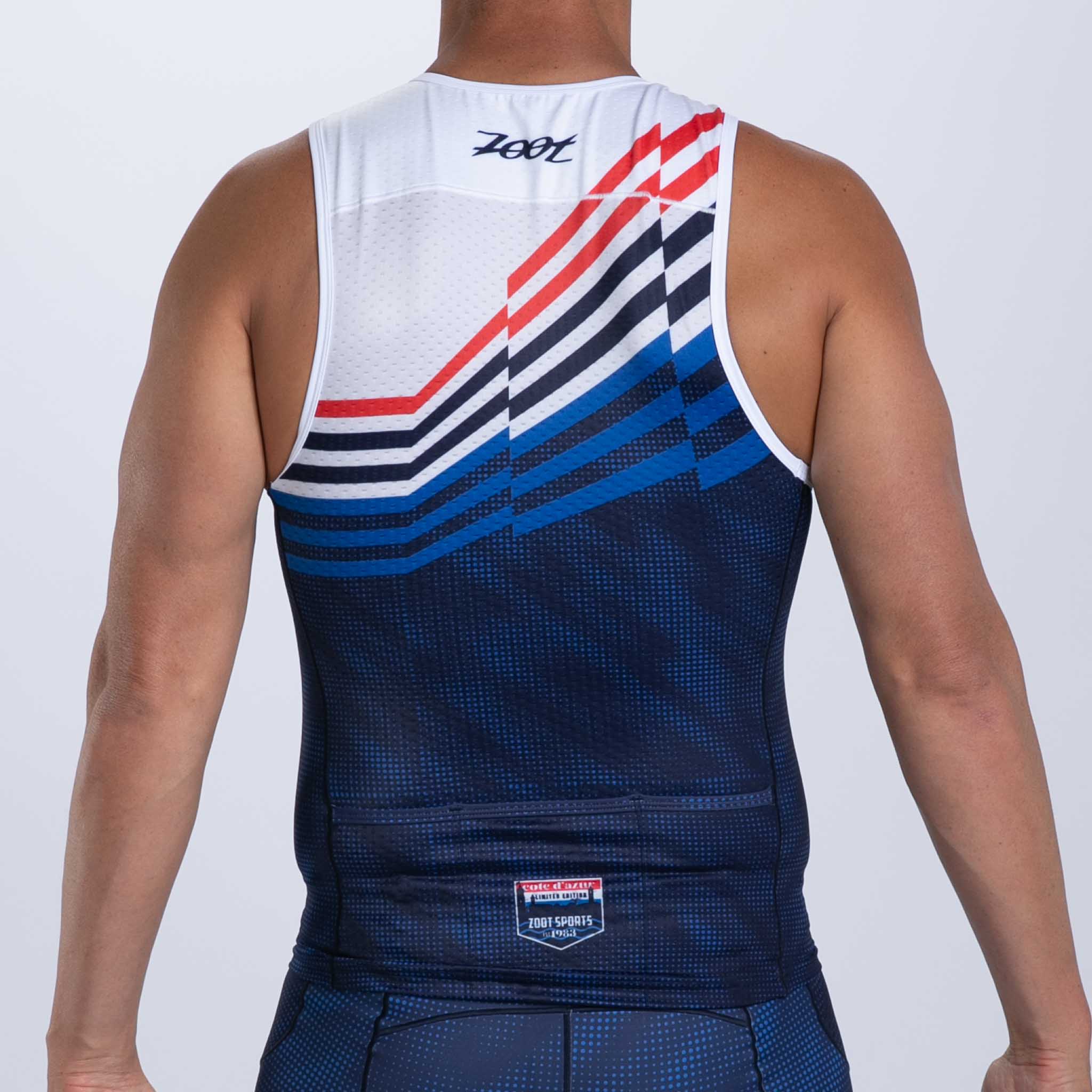 Men's Limited Edition Tri Tank Top - Cote d'Azur Inspired Athletic Shirt for Running, Gym & Beach Wear