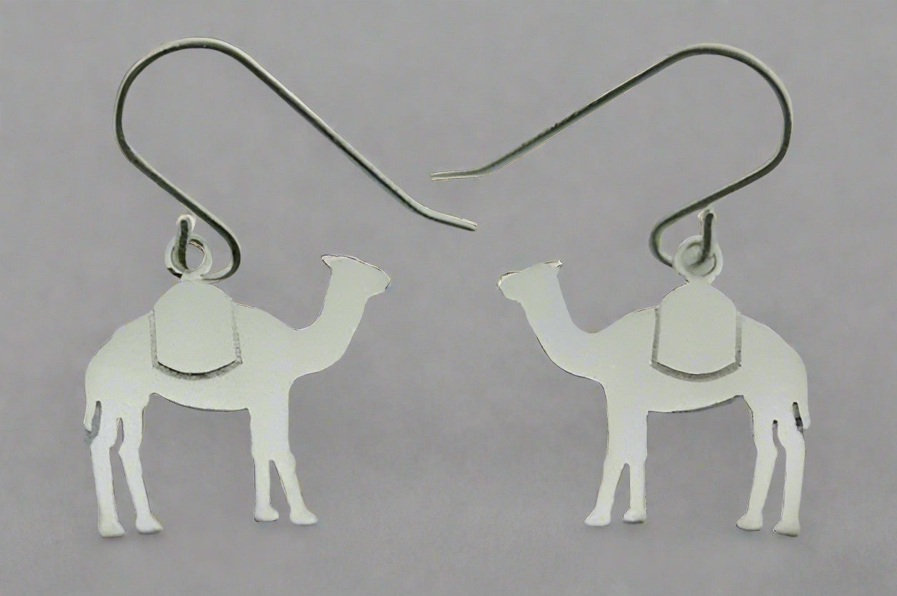 Sterling Silver Little Camel Hook Earrings - Elegant Boho Jewelry for Women, Perfect for Casual Wear and Travel Accessories