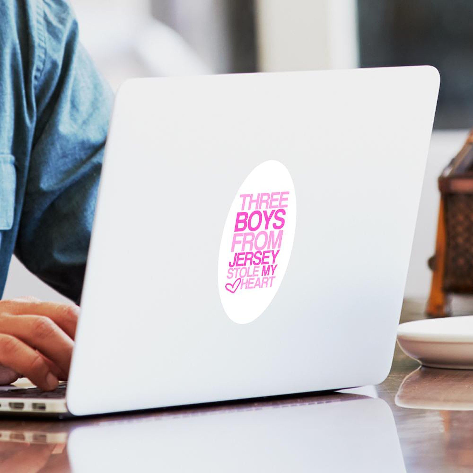 Jersey Boys Oval Car Bumper Sticker - 3 Pack Decorative Vinyl Decals for Cars, Laptops, Windows | Perfect for Fans, Gifts & Themed Parties