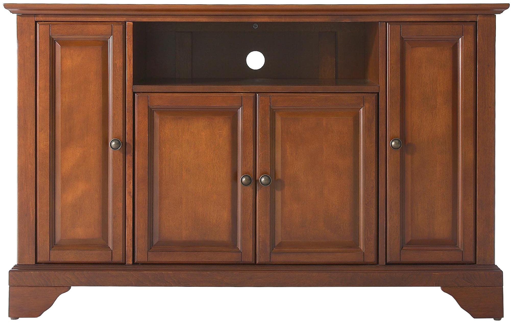 Crosley Lafayette 48-inch TV Stand in Classic Cherry Finish - Modern Entertainment Center for Living Room, Bedroom & Home Theater