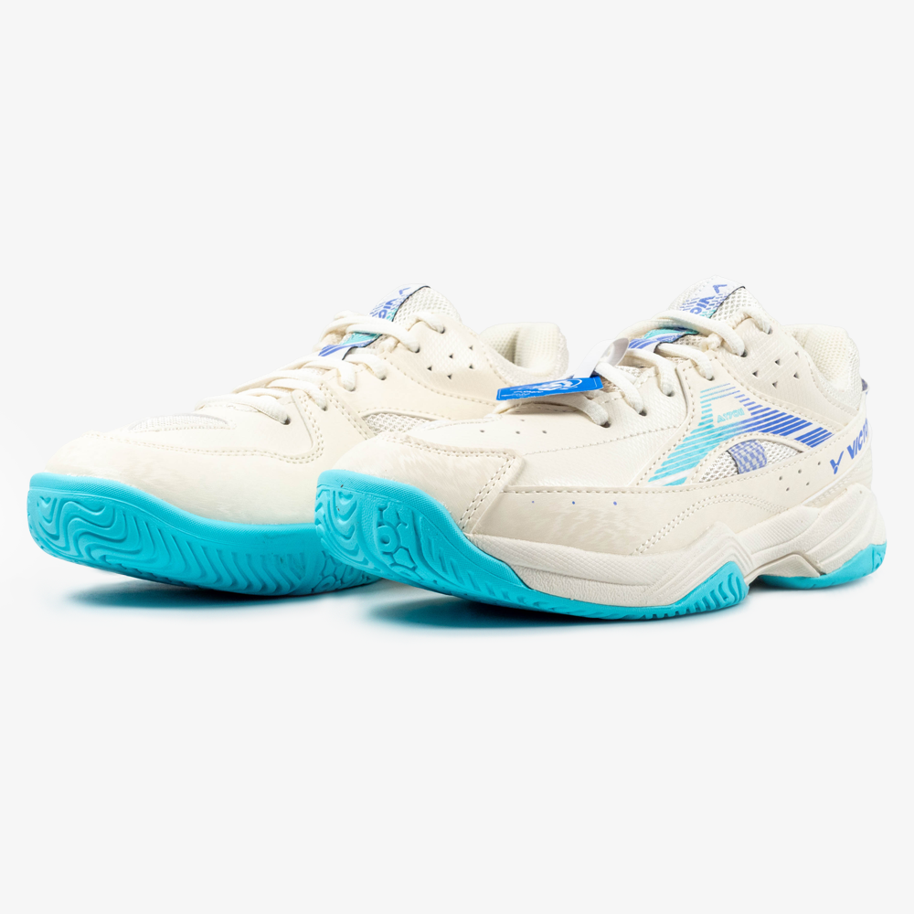 Victor A170II LR Court Shoe - Badminton Volleyball Indoor Sports Shoes for Men & Women - Lunar White/Pale Turquoise - Perfect for Gym, Court & Casual Wear
