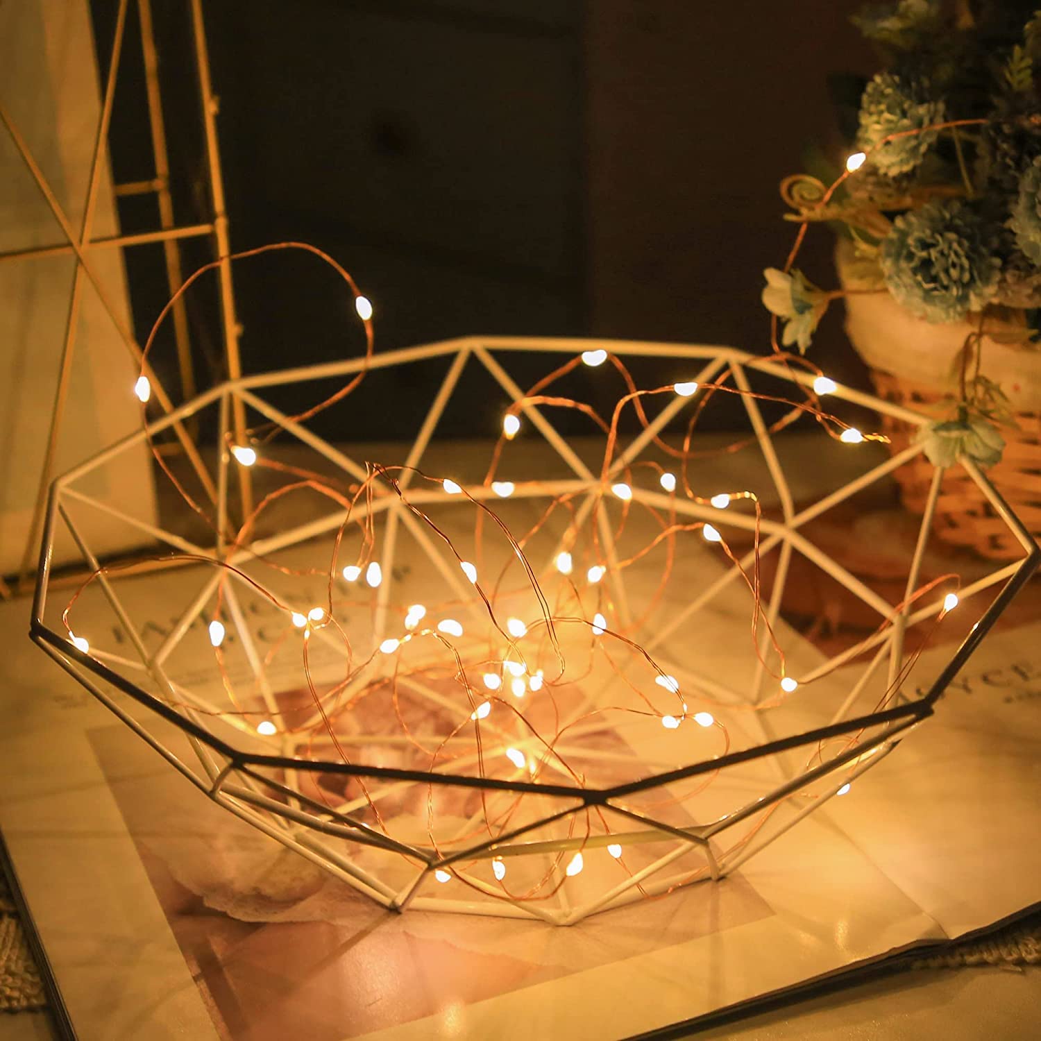 4-Pack EShing 10FT Fairy Lights - AA Battery Powered 30LED Copper Wire String Lights for DIY Jars, Vases & Bottles | Romantic Wedding Centerpiece, Table Decor & Craft Projects | Indoor & Outdoor Party Lighting