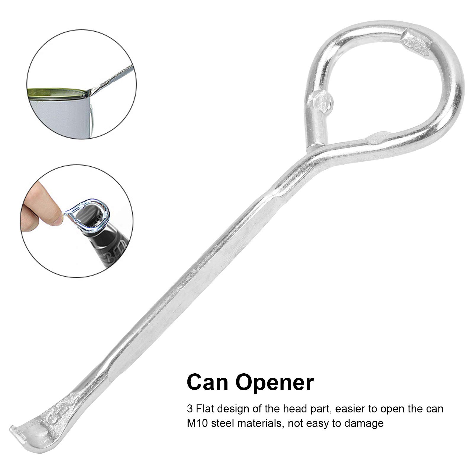 Premium Manual Can Opener - Heavy Duty M10 Steel Paint Can Opener Tool (12 Pack) for Paint Buckets, Beer Cans & Food Cans | Durable Kitchen & Workshop Accessory for Home, Restaurant & DIY Projects