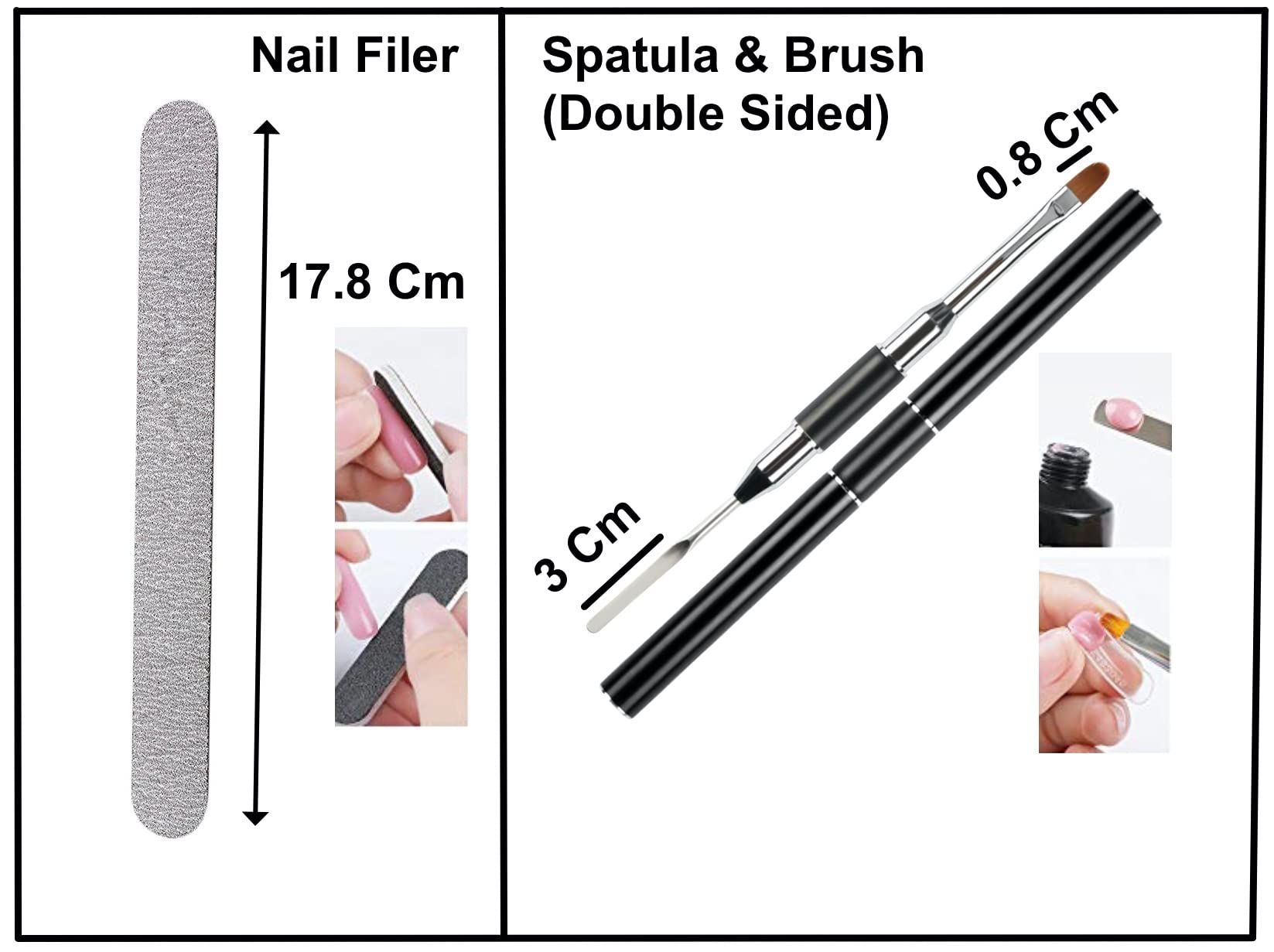 24x7 eMall Poly Gel Nail Kit with Spatula, Buffer & 100Pcs Fake Nails - Acrylic Gel Extension Set for Salon-Quality Manicures at Home | Perfect for DIY Nail Art, Special Occasions & Professional Use