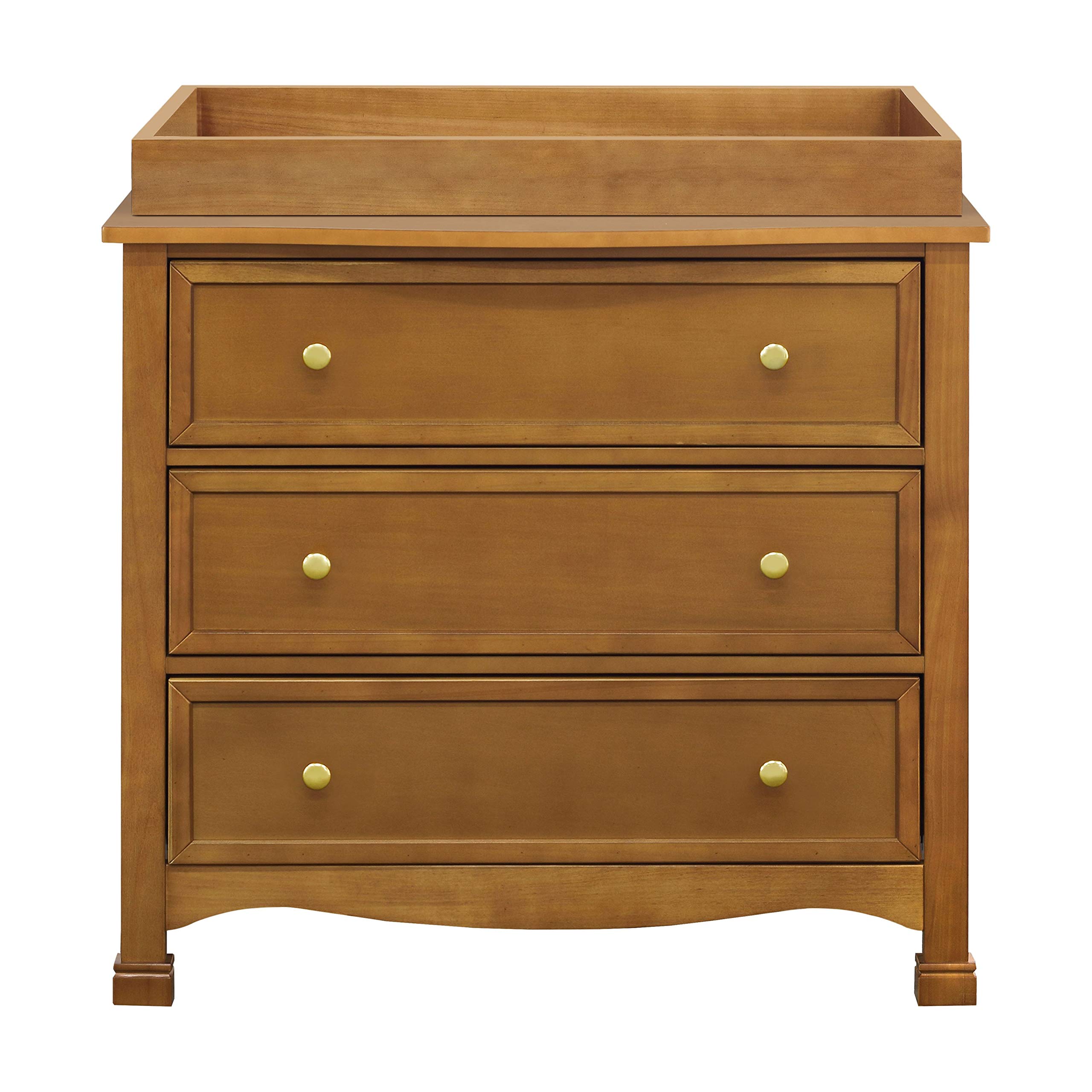 DaVinci Kalani 3-Drawer Chestnut Wood Dresser - Stylish Nursery & Bedroom Storage Furniture for Baby Clothes, Toys & Essentials