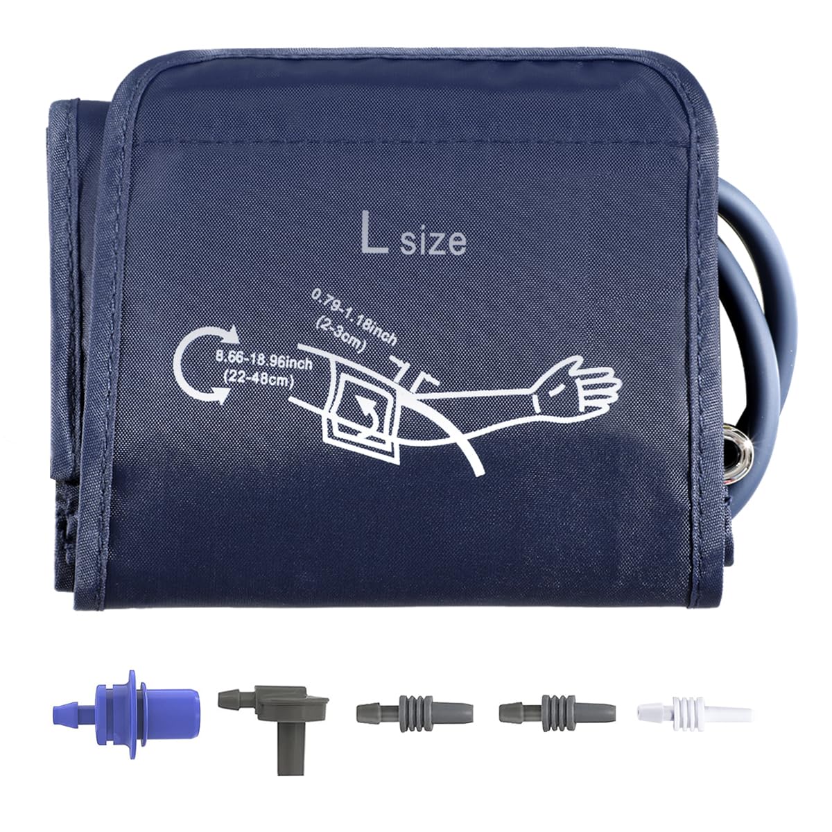 LUKELI Large Arm Cuff for Automatic & Digital Blood Pressure Monitor (22-48cm) - Comfortable & Accurate BP Measurement for Adults & Seniors - Perfect for Home Use, Clinics, and Elderly Care