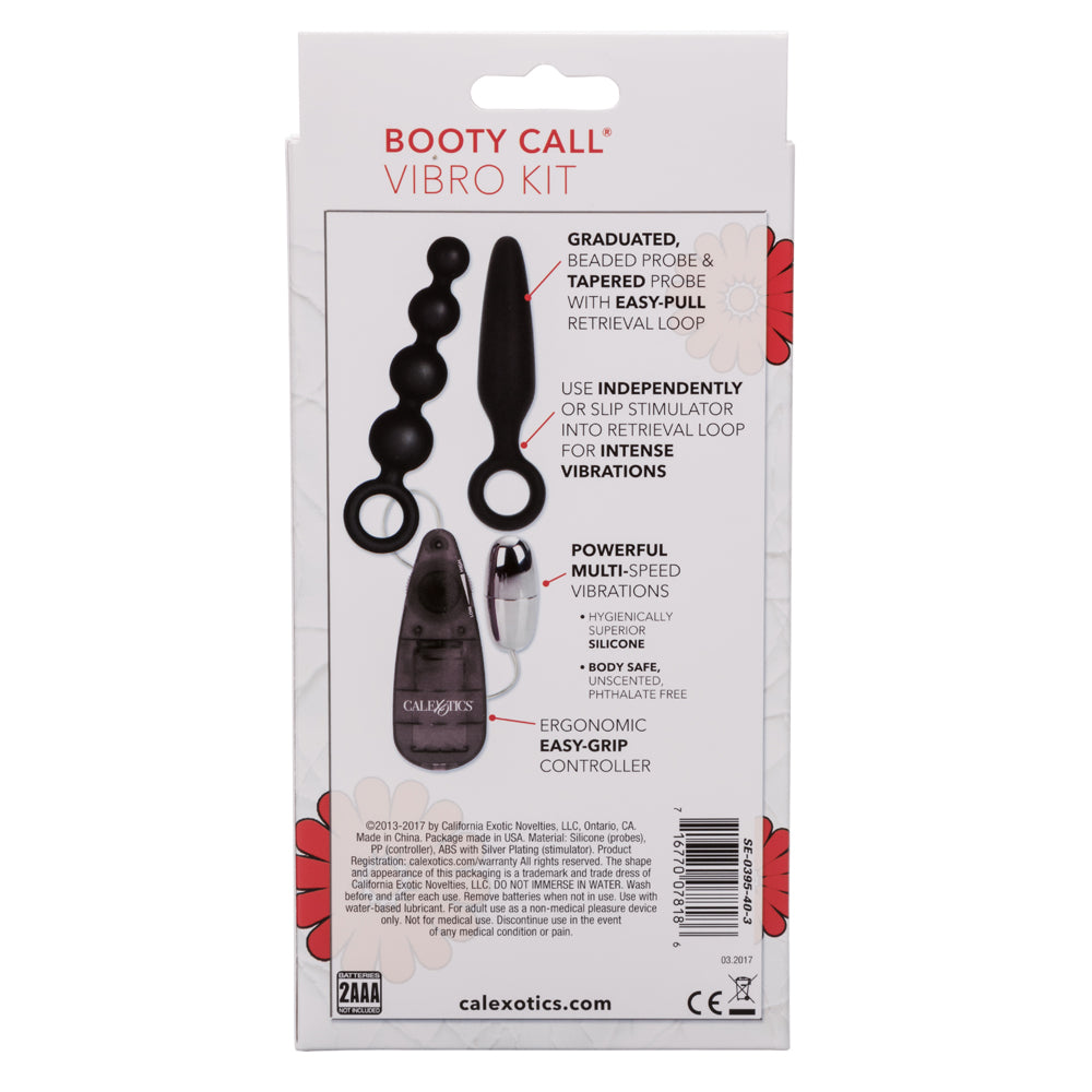 Booty Call Booty Vibro Kit with Anal Plug, Beads & Bullet Vibrator - Couples Adult Toy Set for Enhanced Intimacy & Sensual Play