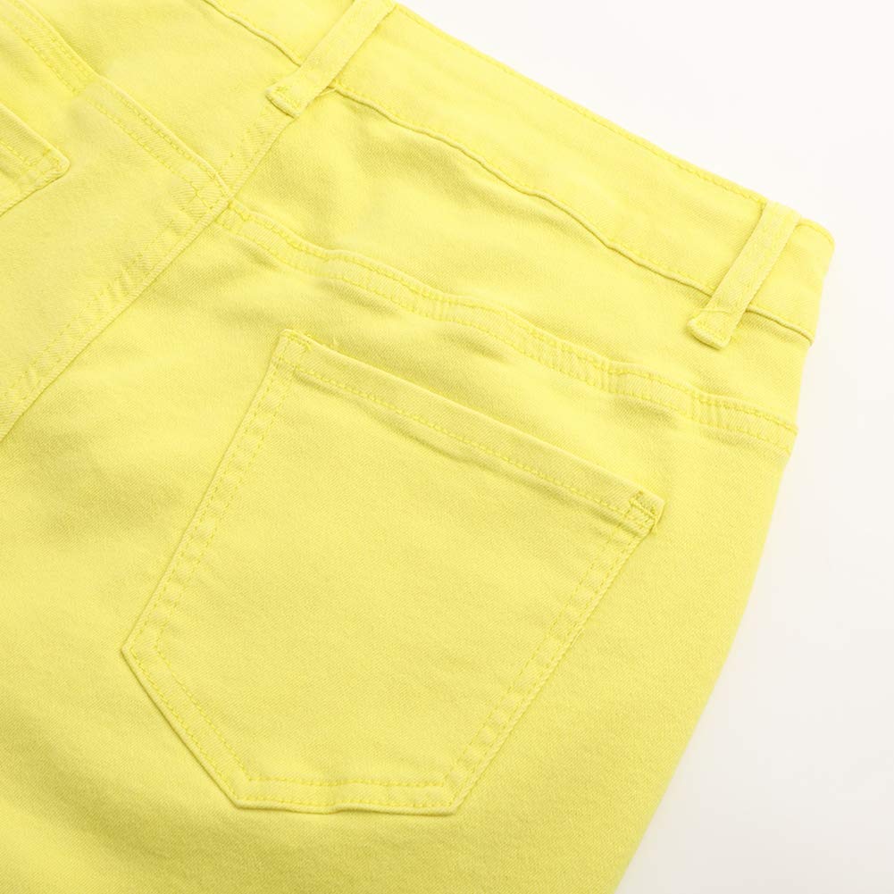 THUNDER STAR Women's Denim Bermuda Shorts - Mid Rise Distressed Jeans Shorts with Raw Hem | Casual Summer Outfit, Beachwear & Street Style Fashion
