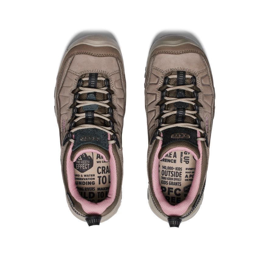 Women's Targhee IV Waterproof Hiking Shoes - Brindle/Nostalgia Rose | Lightweight & Durable for Outdoor Adventures, Trail Running & Backpacking