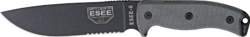 Esee Knives Izula Fixed Blade Knife with OD Green Canvas Micarta Handle - Survival, Camping, Hunting & Outdoor EDC Tool