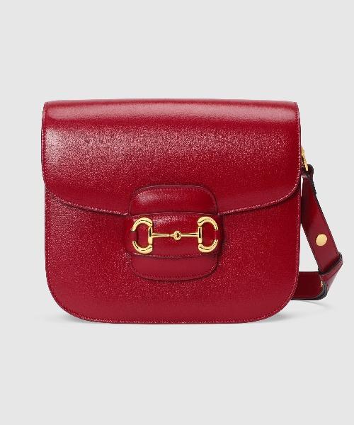 Gucci 1955 Horsebit Shoulder Bag for Women - Genuine Leather Crossbody Handbag in Classic Red | Perfect for Work, Travel & Evening Events