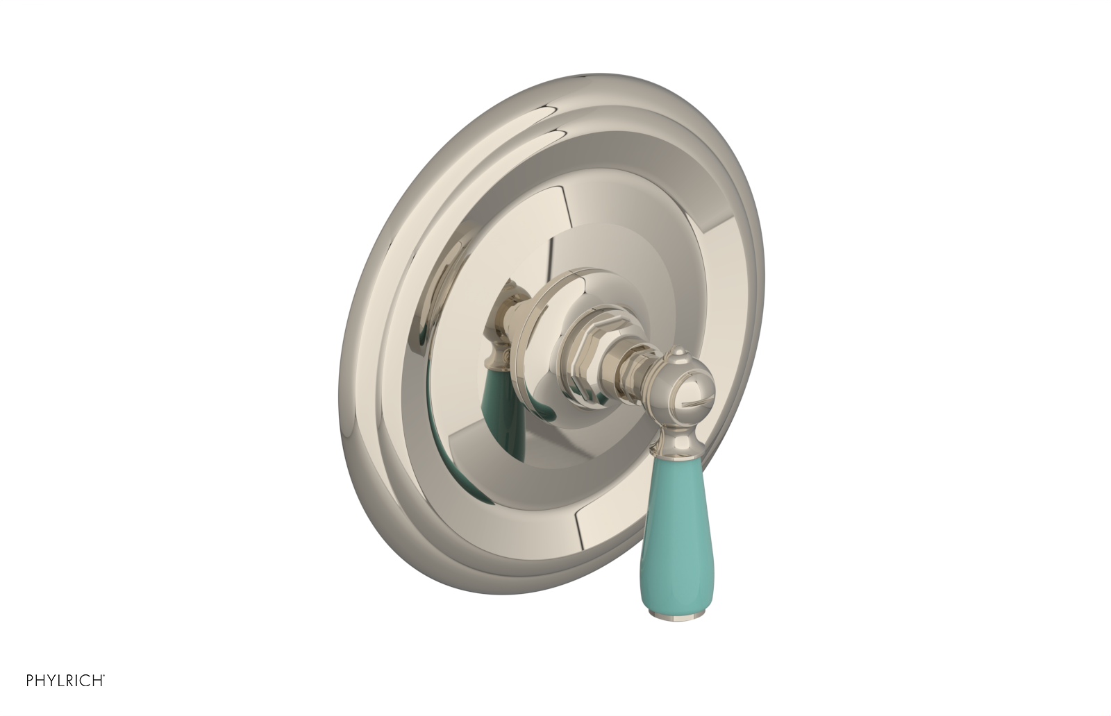 Jamestown Thermostatic Shower Trim Kit with Lever Handle & Turquoise Accents - 4 Function Shower System for Modern Bathrooms, Perfect for Spa-Like Experience