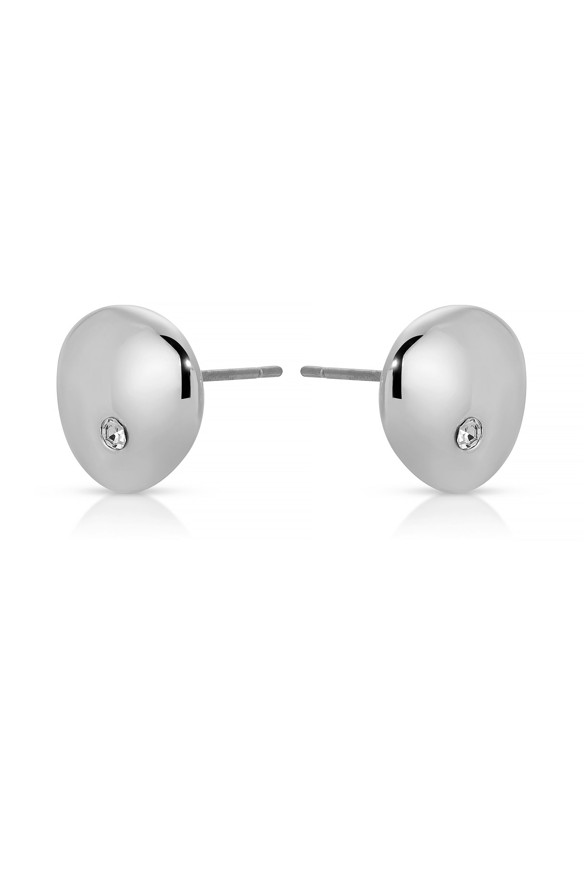 Polished Pebble Crystal Stud Earrings - Elegant Natural Stone Jewelry for Women | Perfect for Daily Wear, Office & Special Occasions