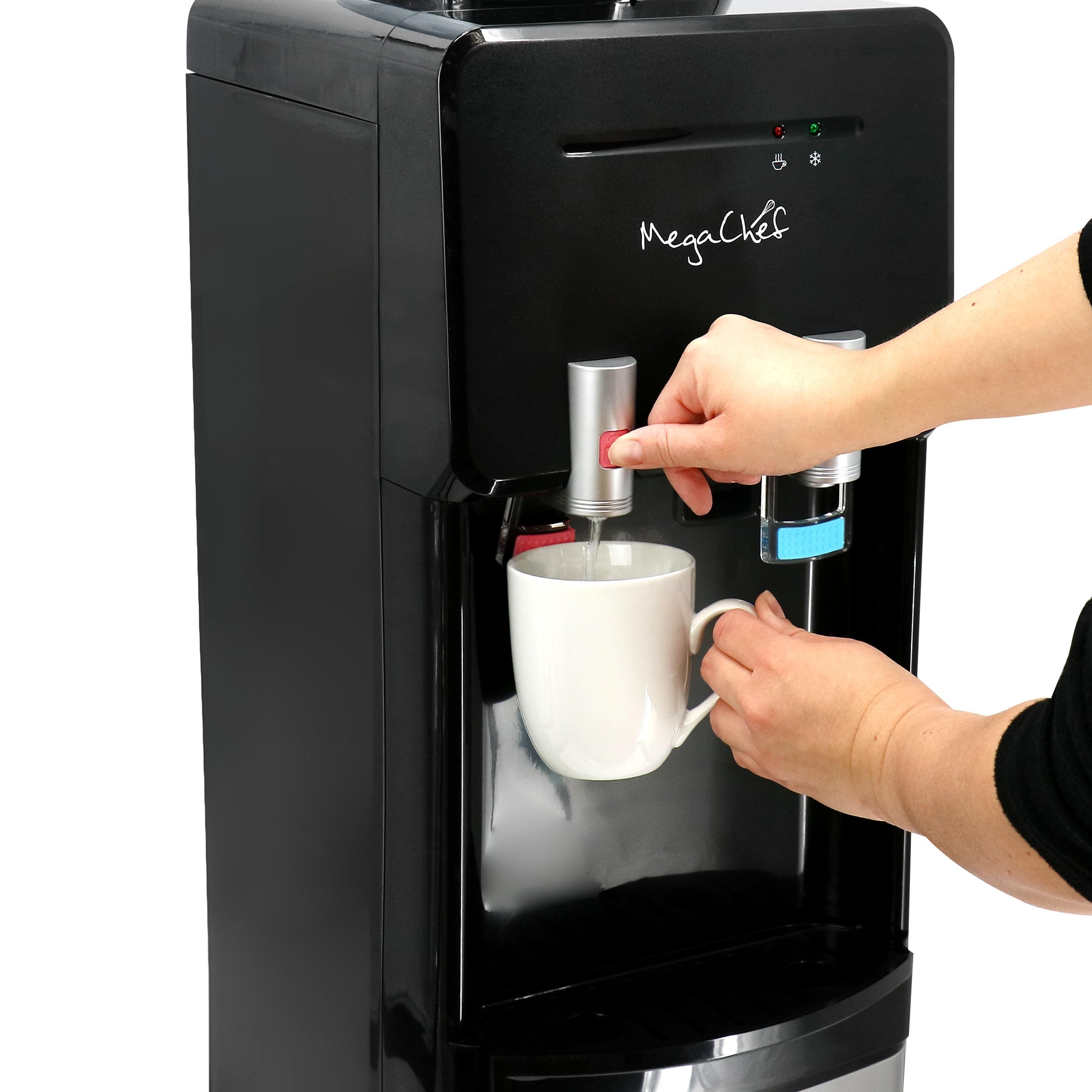 MegaChef Top Loading Hot and Cold Water Dispenser - Instant Hot & Cold Water for Home, Office, Kitchen | Perfect for Coffee, Tea, Cooking & Hydration