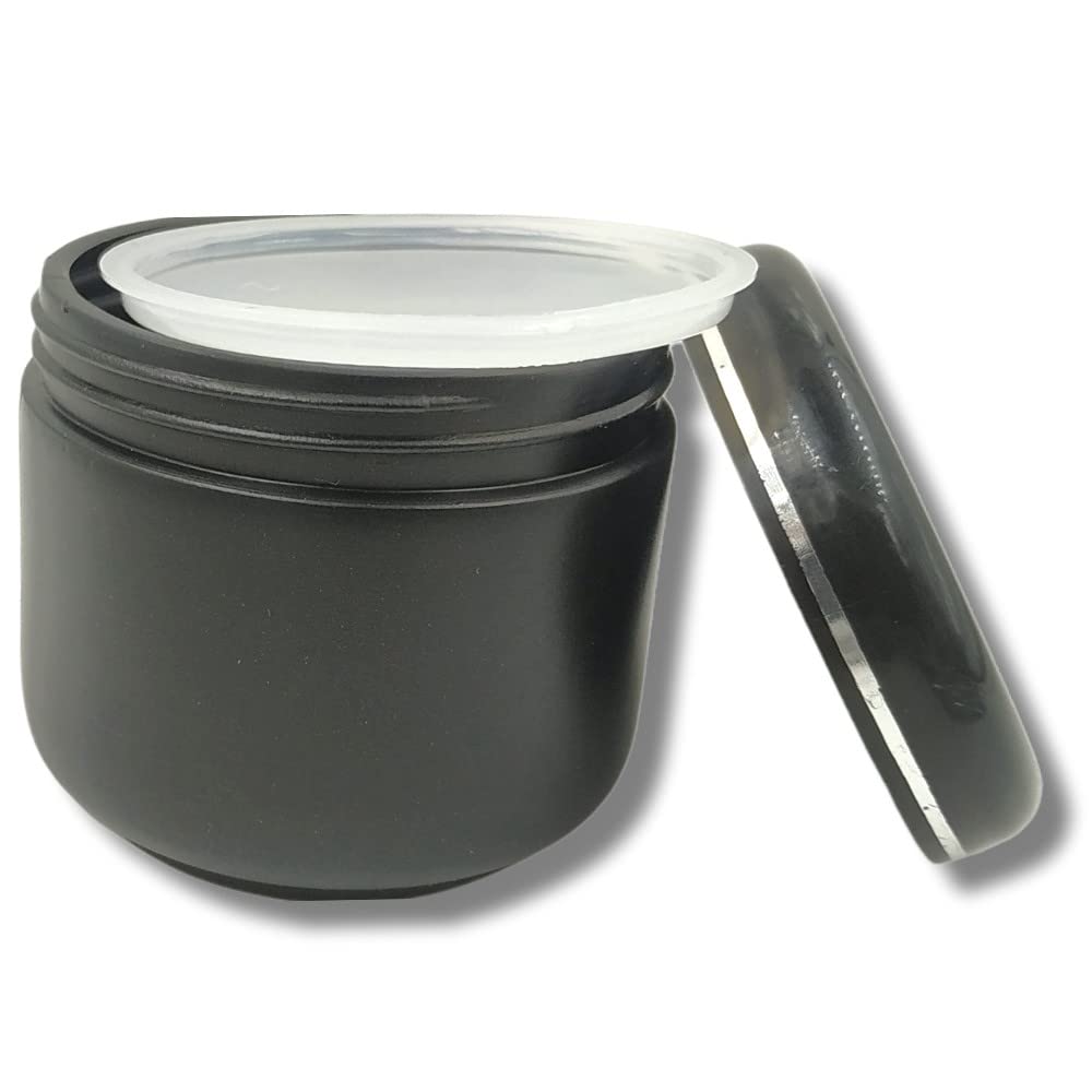 Unbreakable 12-Pack Black Plastic PET Cosmetic Jars - 40Grams for Creams, Lip Balm, Body Butter & Essential Oils | Leak-Proof Makeup Containers | Perfect for DIY Beauty Products & Travel Organizers