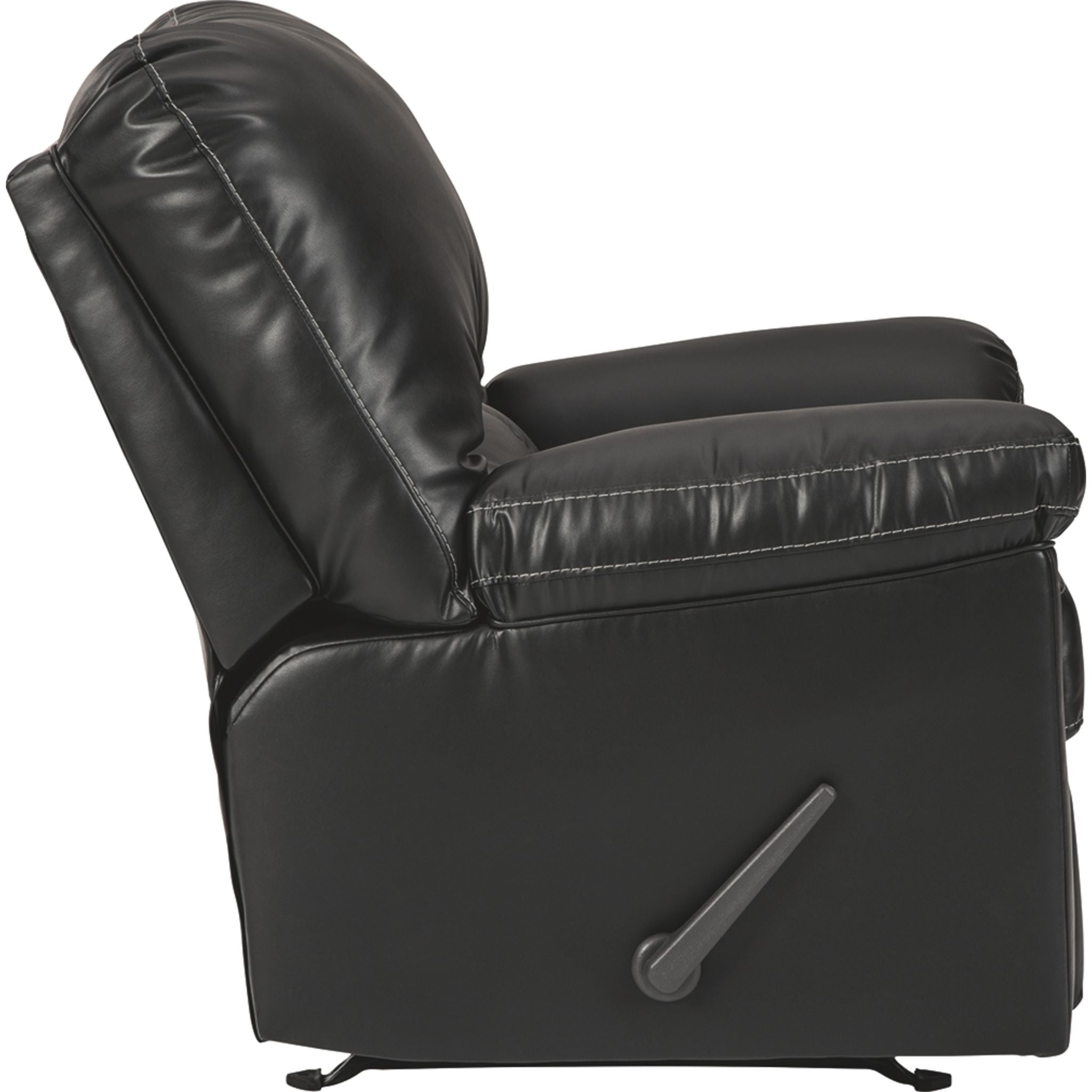 Brazoria Rocker Recliner Chair - Black Leather Power Lift Reclining Chair for Living Room, Elderly & Home Theater - Comfortable Massage Recliner with USB Charging & Cup Holders