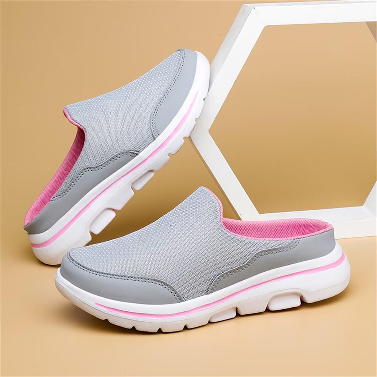 GSLMOLN Unisex Slip-On Mule Shoes - Lightweight Backless Walking Sneakers with Arch Support | Summer Beach Clogs & Athletic Outdoor Shoes for Men & Women | Perfect for Casual Wear, Travel, and Sports Activities