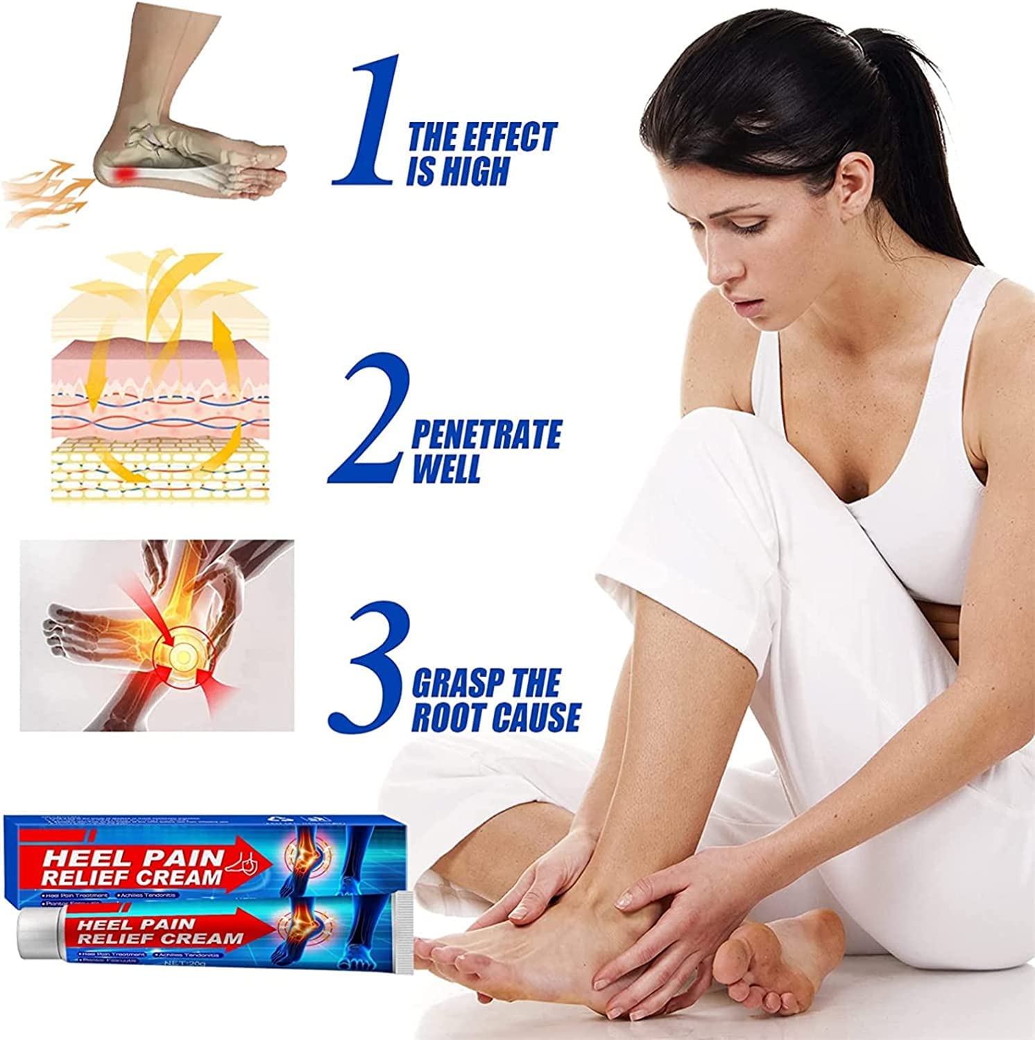 Heelcure Plantar Fasciitis Pain Relief Cream - Fast Acting Foot & Heel Pain Treatment for Plantar Fasciitis, Arthritis & Heel Spurs | Soothes Foot Pain & Inflammation | 2 Pack | Ideal for Runners, Athletes & Active Lifestyles