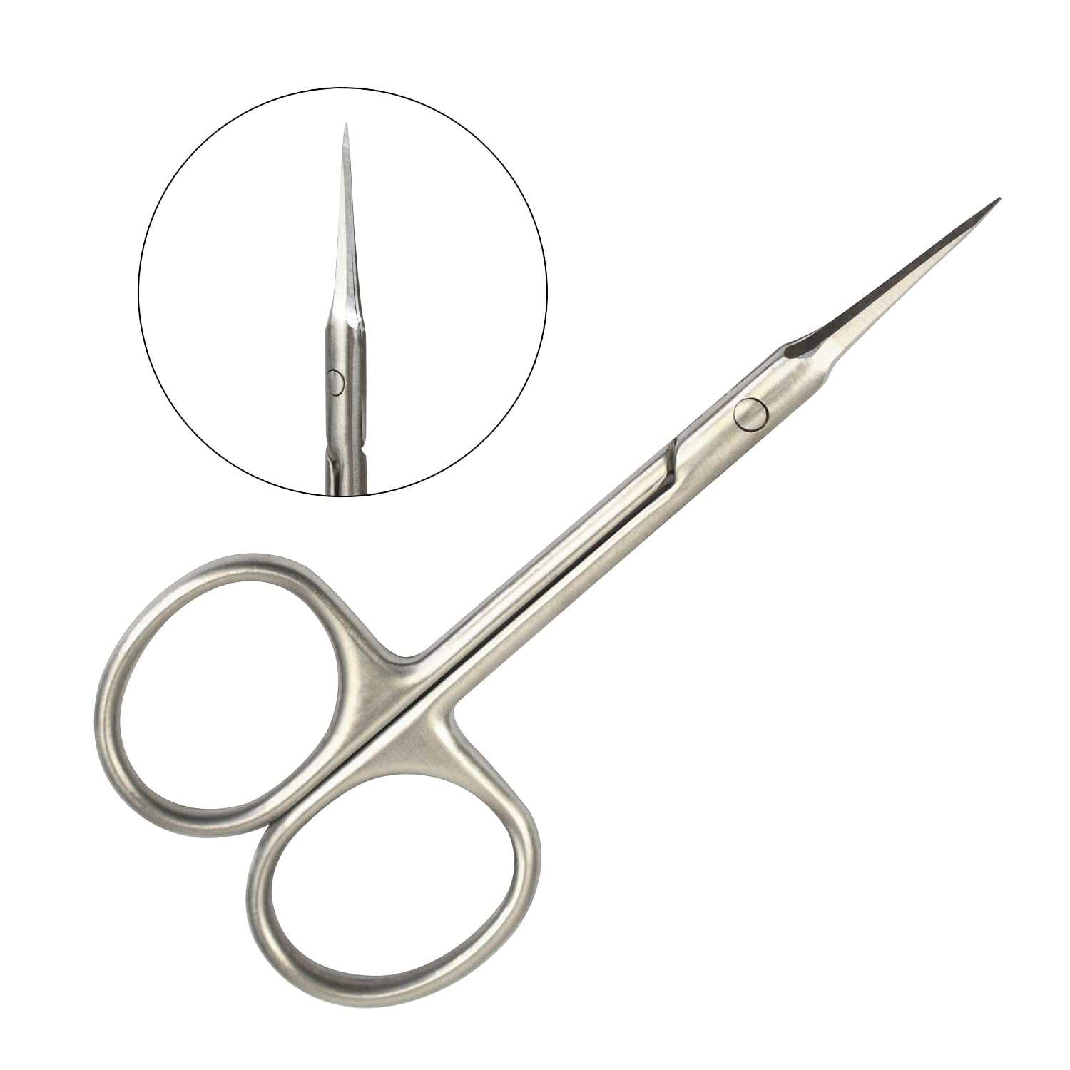 Premium Cuticle & Nail Scissors - Ultra Fine Point Stainless Steel Beauty Scissors for Eyebrow, Eyelash, Nail Care & Dry Skin Trimming (Straight Tip) - Perfect for Home Salon, Travel Grooming Kit & Professional Use
