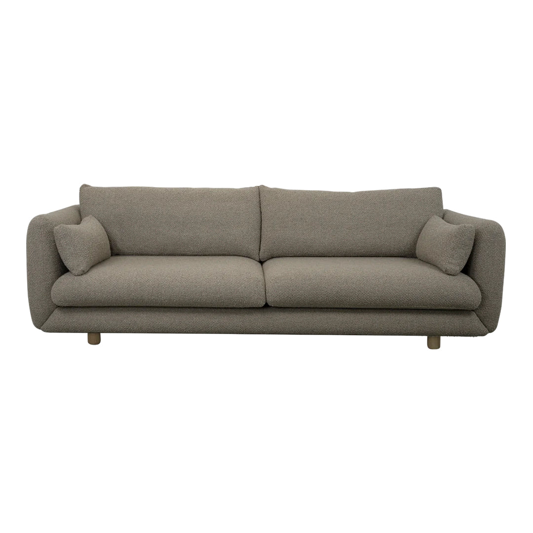 Bloom 3-Seater Sofa with Wooden Legs - Modern Living Room Furniture for Small Spaces & Apartments | Comfortable Couch for Relaxing & Entertaining