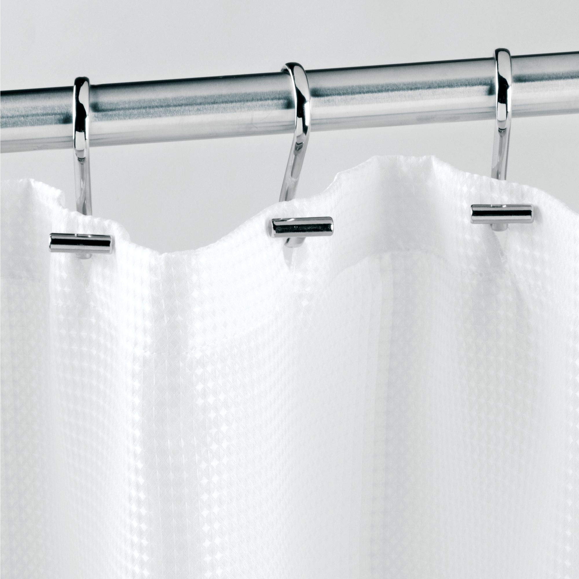 iDesign 76752 Rust-Resistant Metal T-Bar Shower Curtain Hooks - 12-Pack (1
