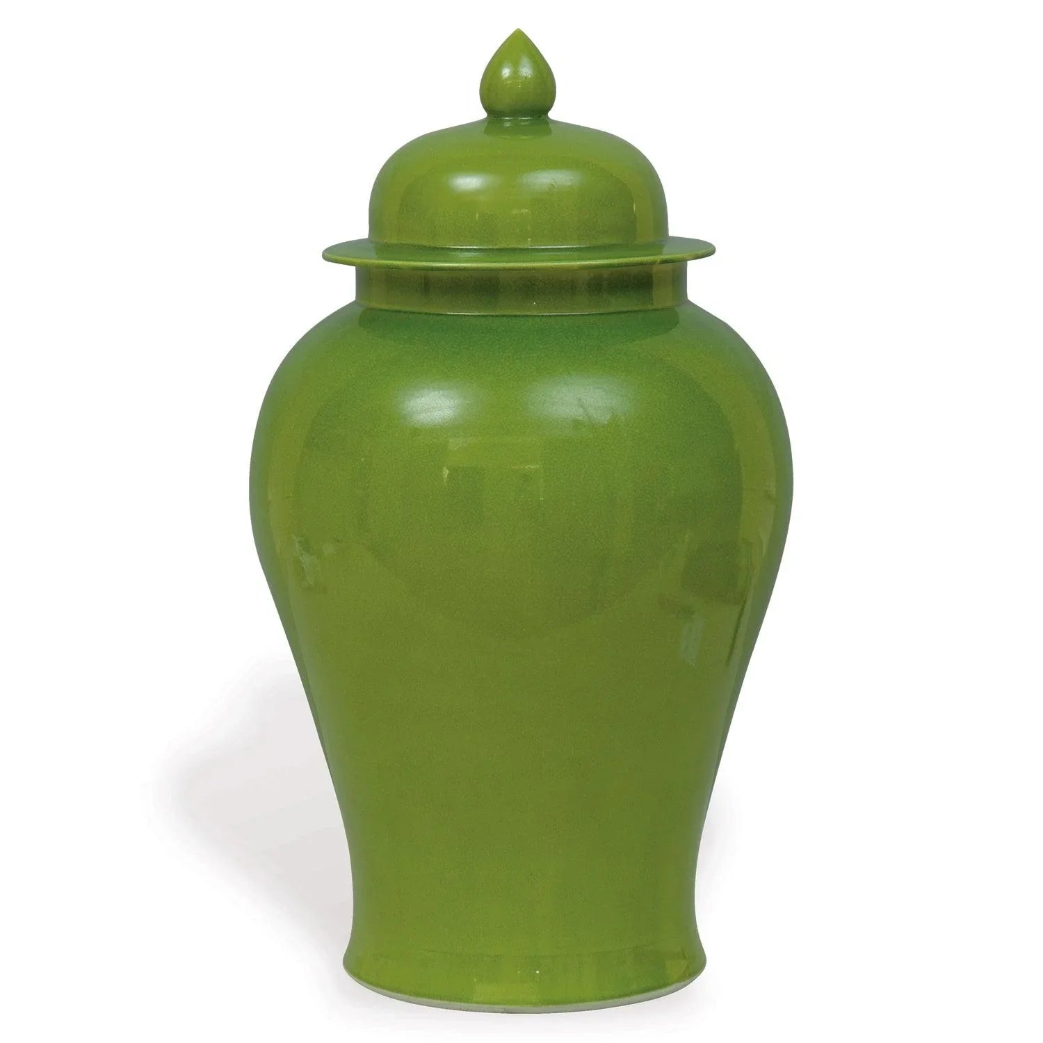 Antique Apple Green Porcelain Ginger Jar - Handcrafted Chinese Decor for Home, Office & Wedding Centerpiece