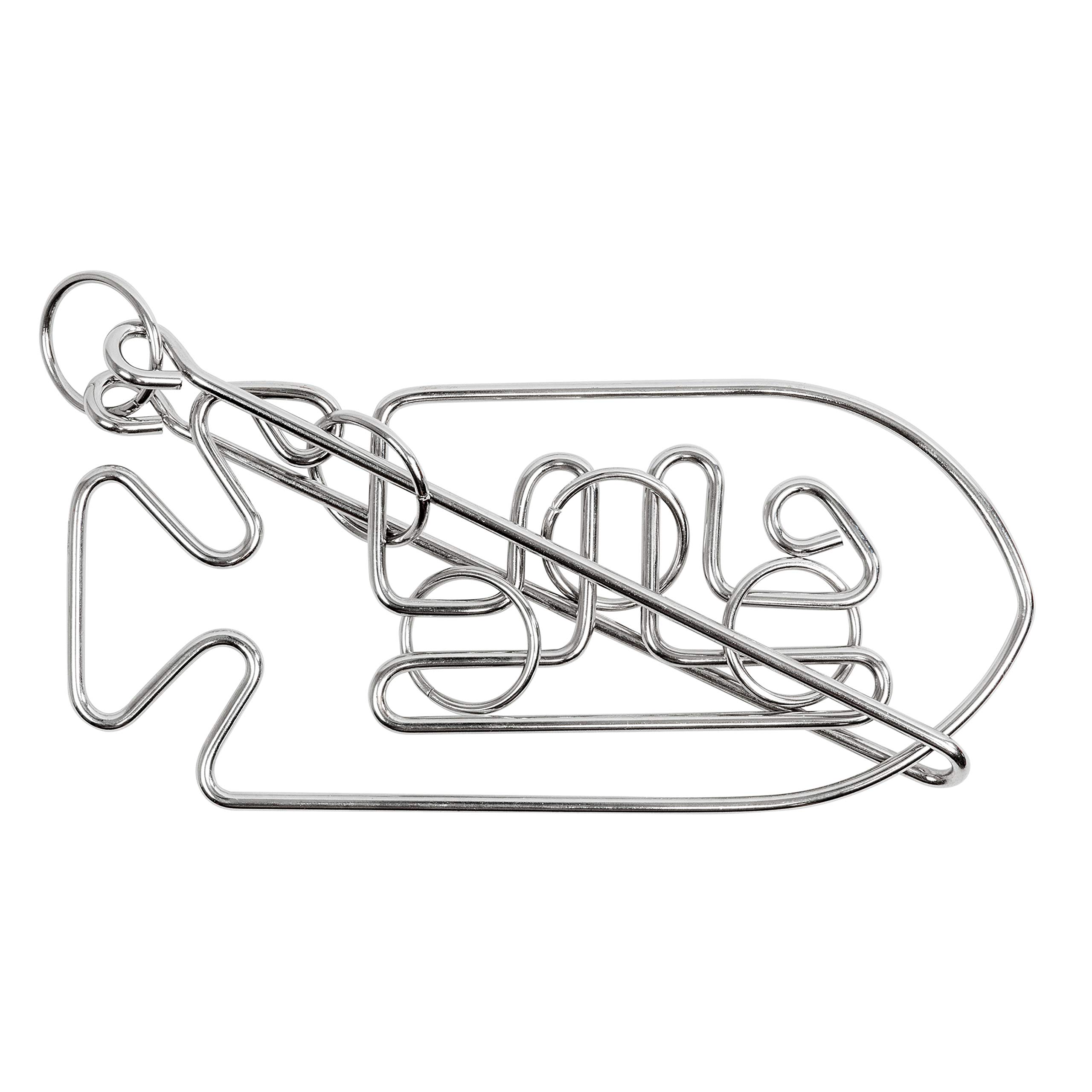 Professor PUZZLE The Einstein Collection - 3D Metal Brain Teaser Puzzle | Einstein’s Fish Interlocking Puzzle | Challenging Mind Game for Adults & Teens | Perfect for Office Desk, Gifts & STEM Learning
